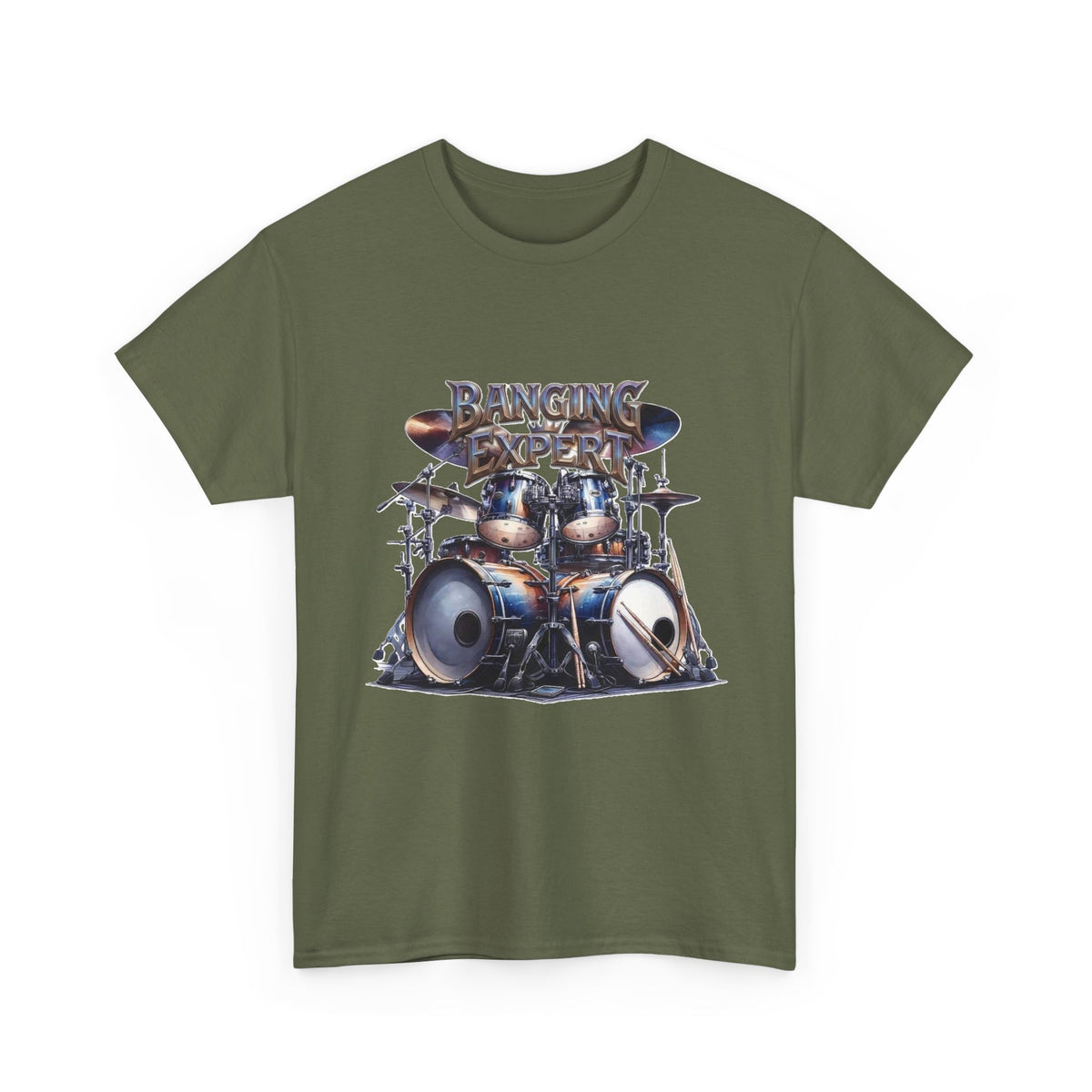 Drum Kit Illustration Tee | Banging The Drums Drummer Humor Graphic Tee