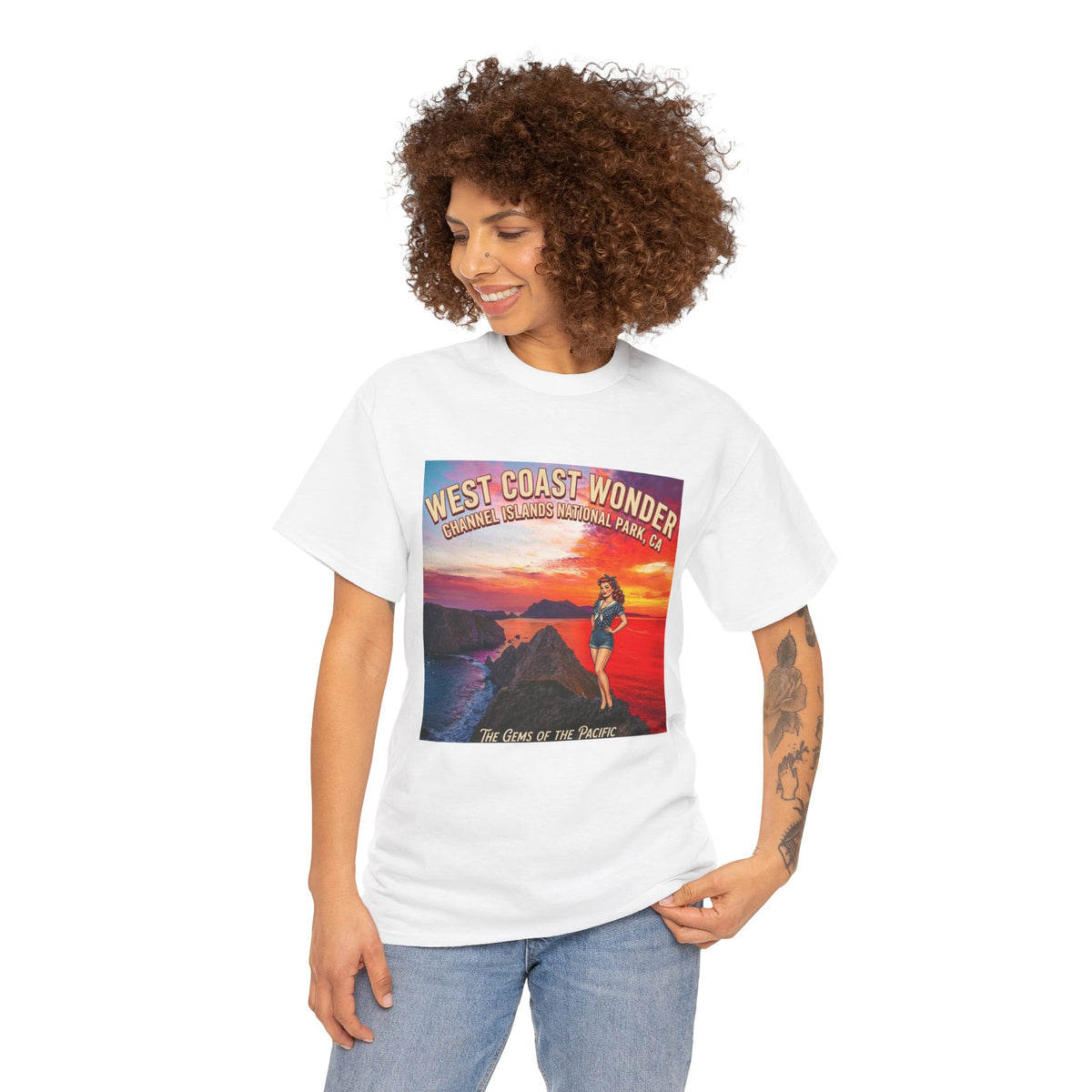 Channel Islands National Park California graphic tee | California sunset vintage poster