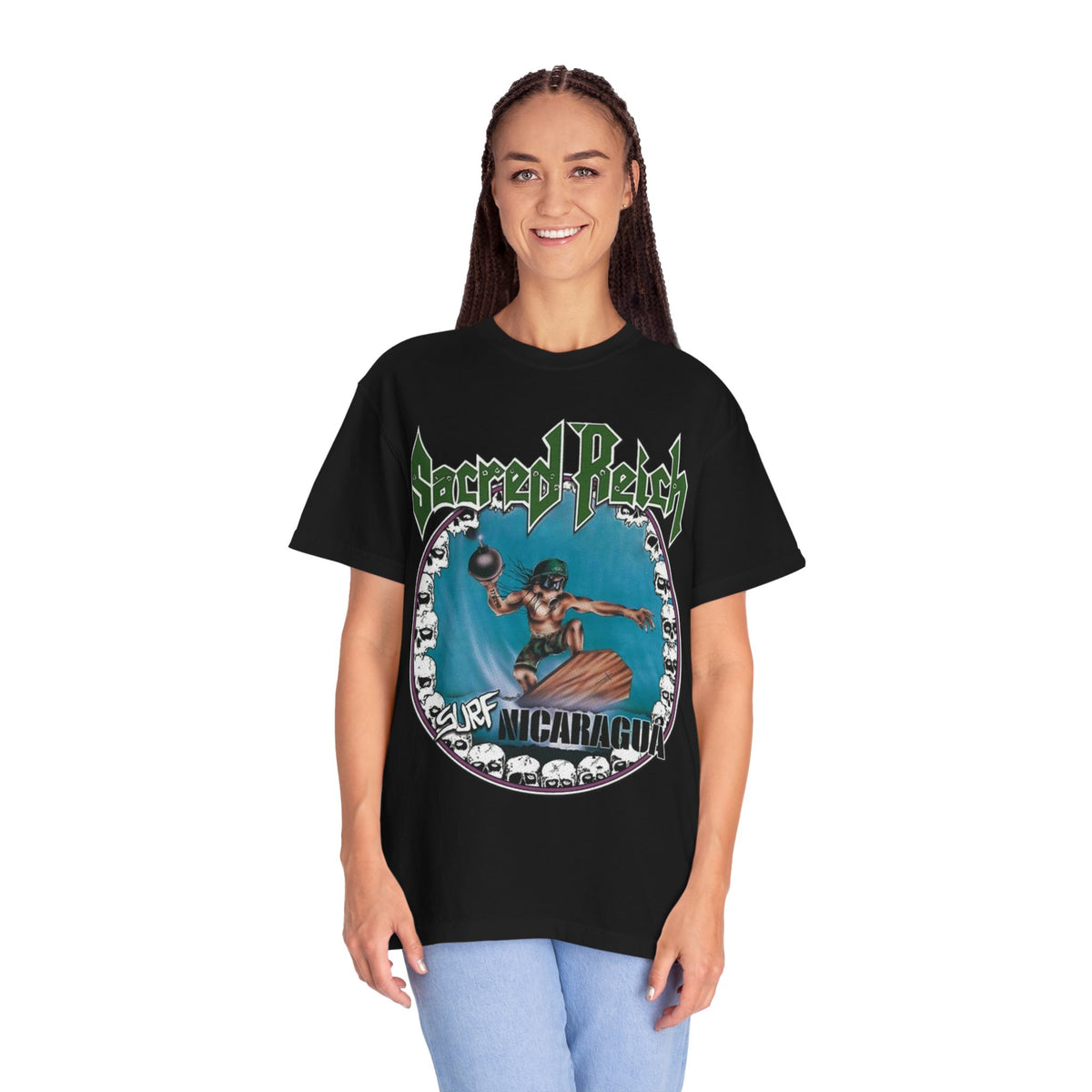 T-shirt Sacred Reich Surf Nicaragua | Tee-shirt vintage de thrash metal
