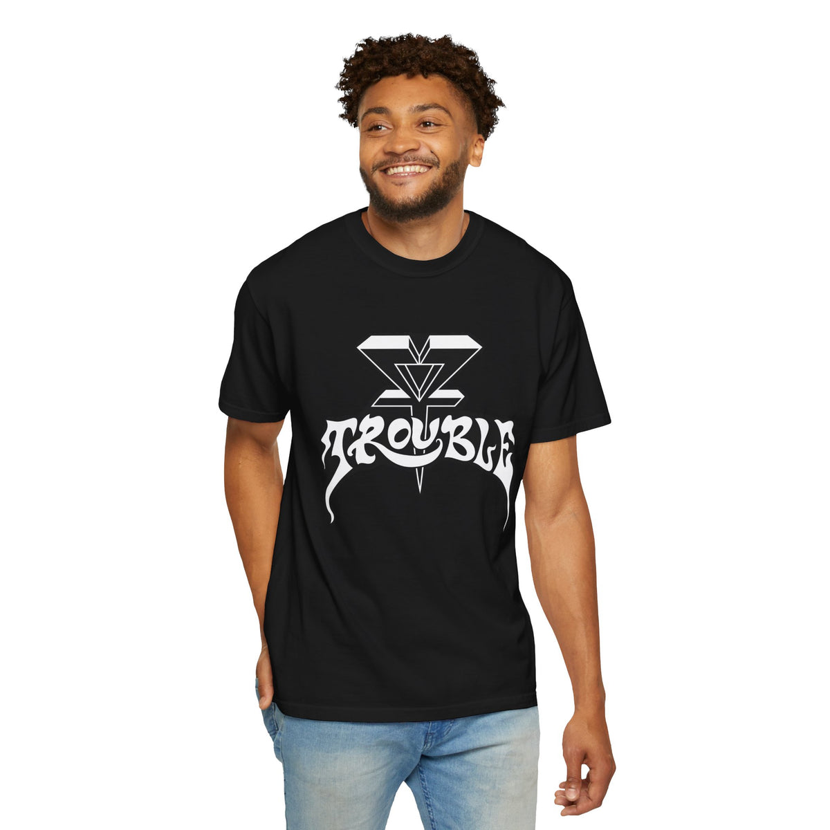Trouble Logo Doom Metal T-shirt | Gothic Diamond Stoner Doom Metal Graphic Tee