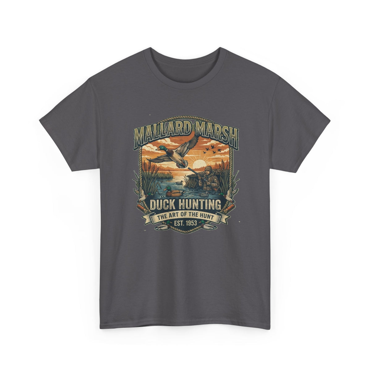 Mallard Marsh Duck Hunting Tee | Vintage Waterfowl Design
