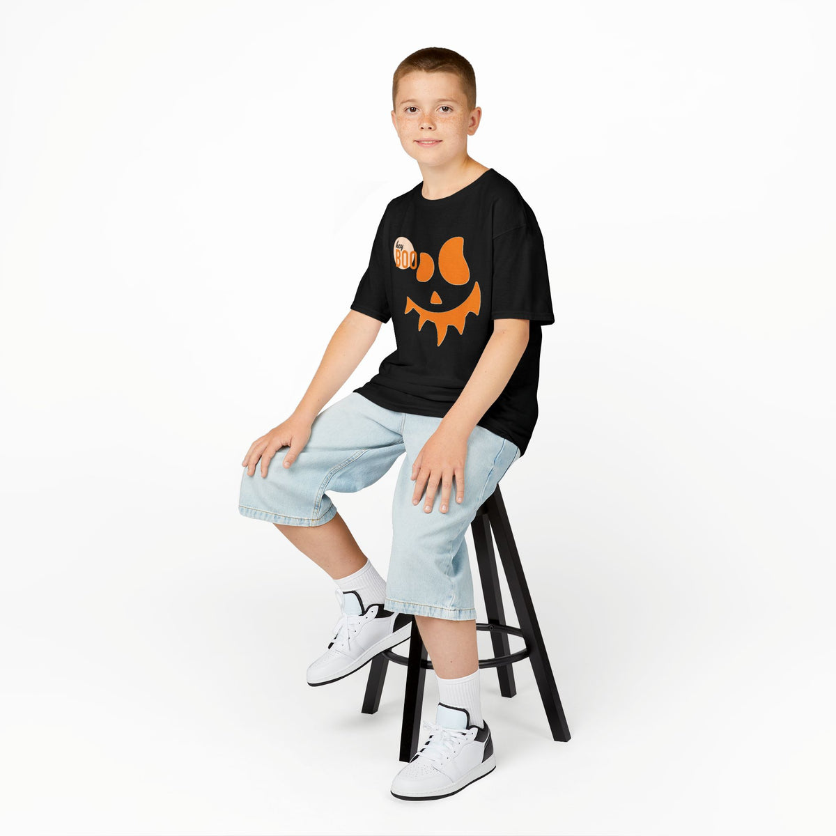 Jack O'Lantern Face Kids Tee | Halloween Boo Pumpkin Shirt