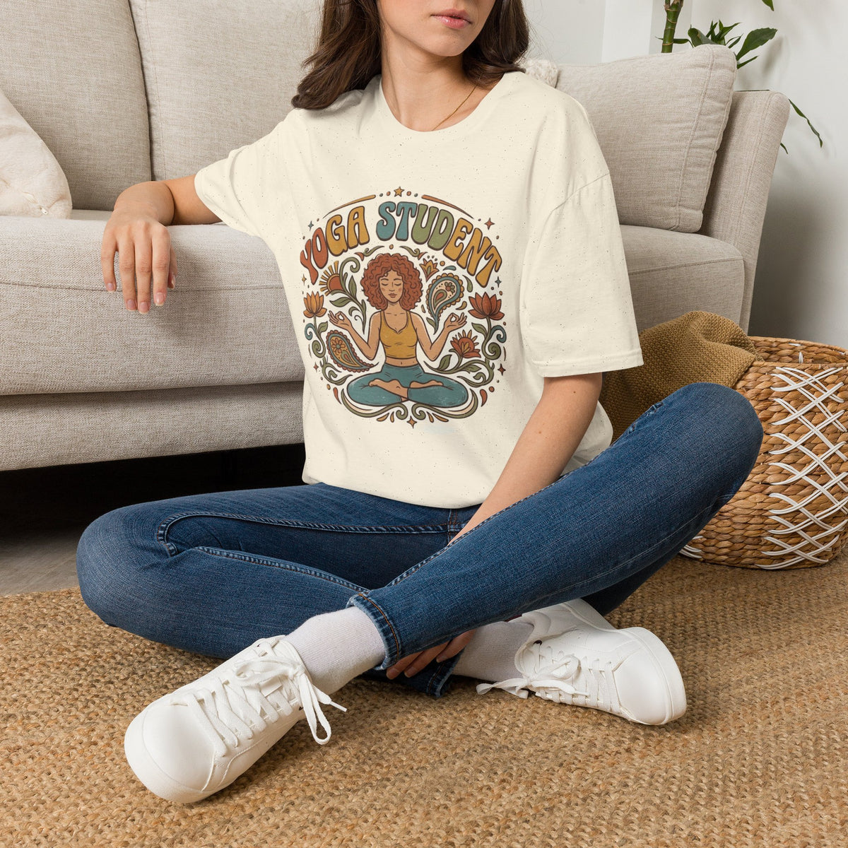 Yoga Student T-Shirt | Retro Lotus Meditation Graphic
