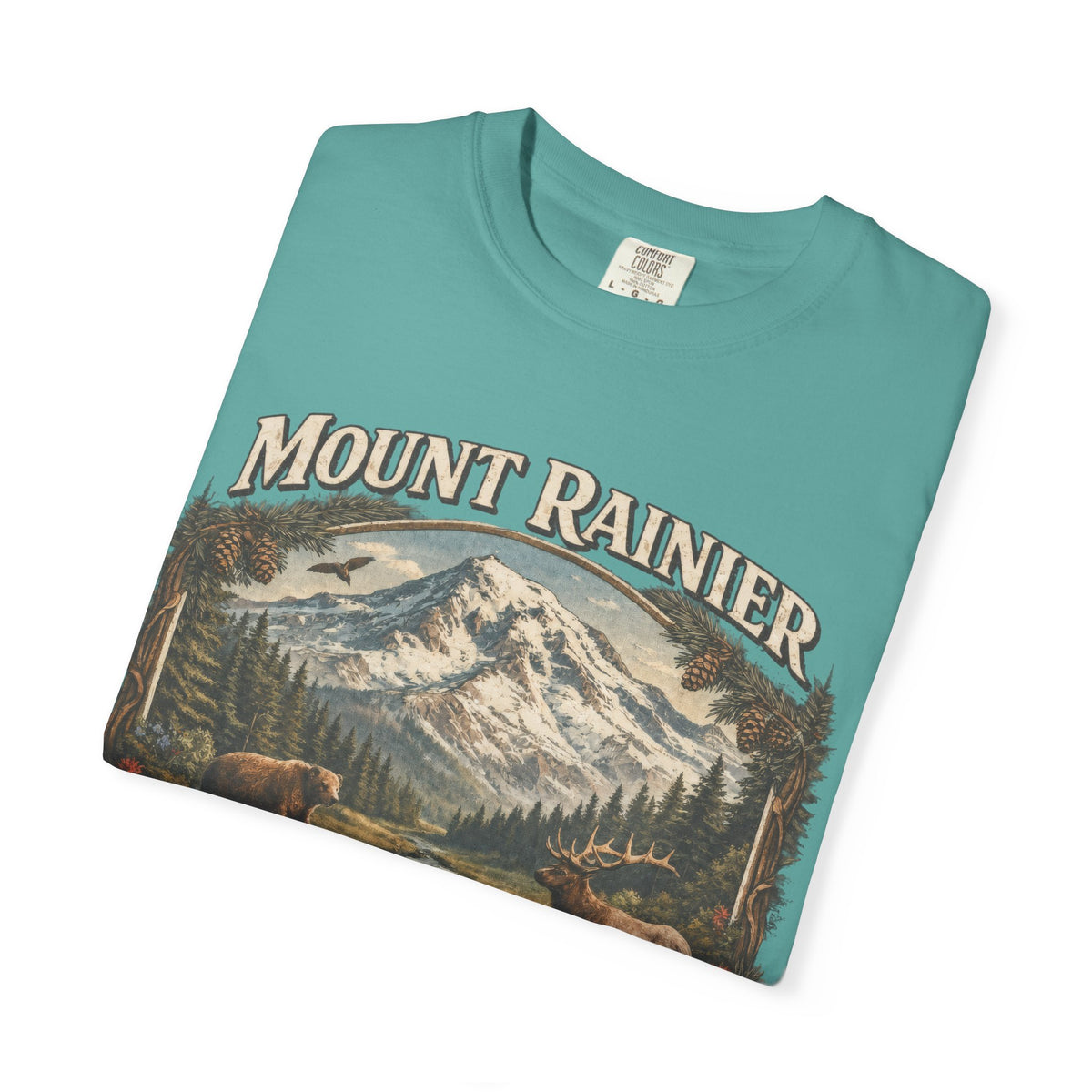 Camiseta del Monte Rainier, playera Comfort Colors de la naturaleza de Washington
