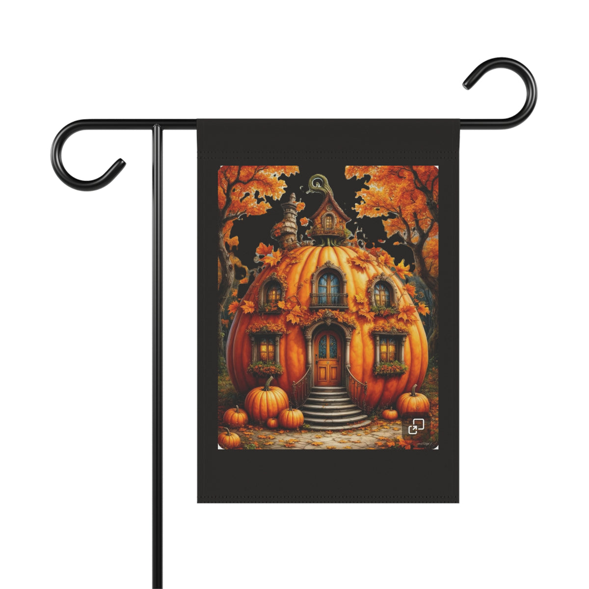 Pumpkin House Garden Banner | Fall Halloween Yard Flag