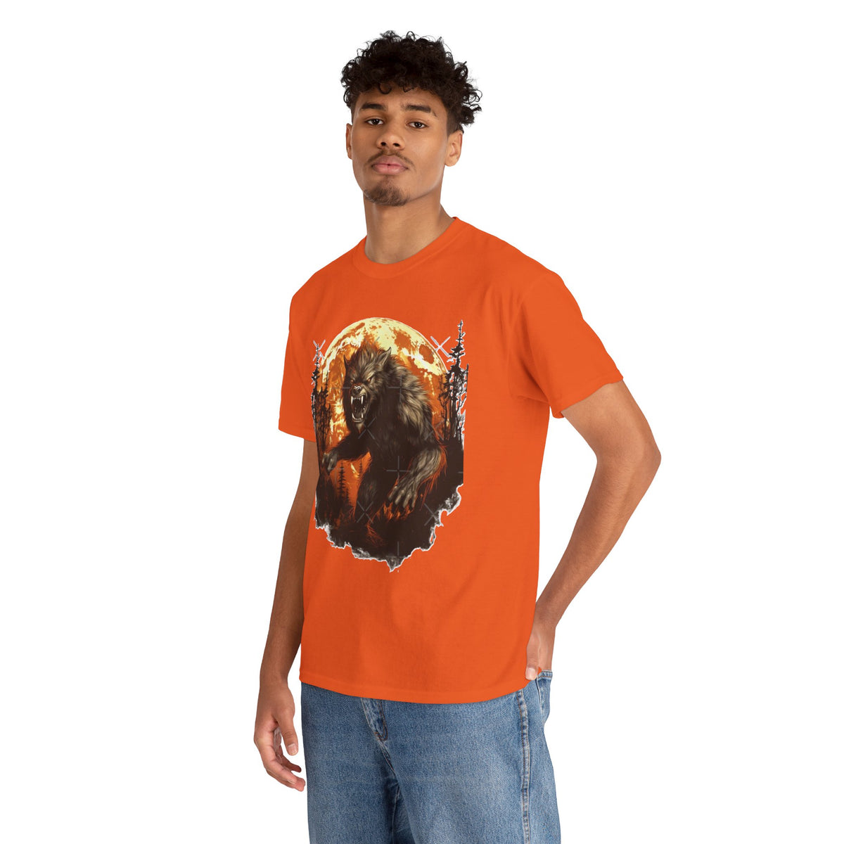 Howling Werewolf T-Shirt | Full Moon Horror Forest Tee