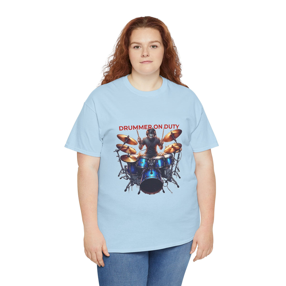 Drummer on Duty Drummer Tee | Drum Set Graphic Tee