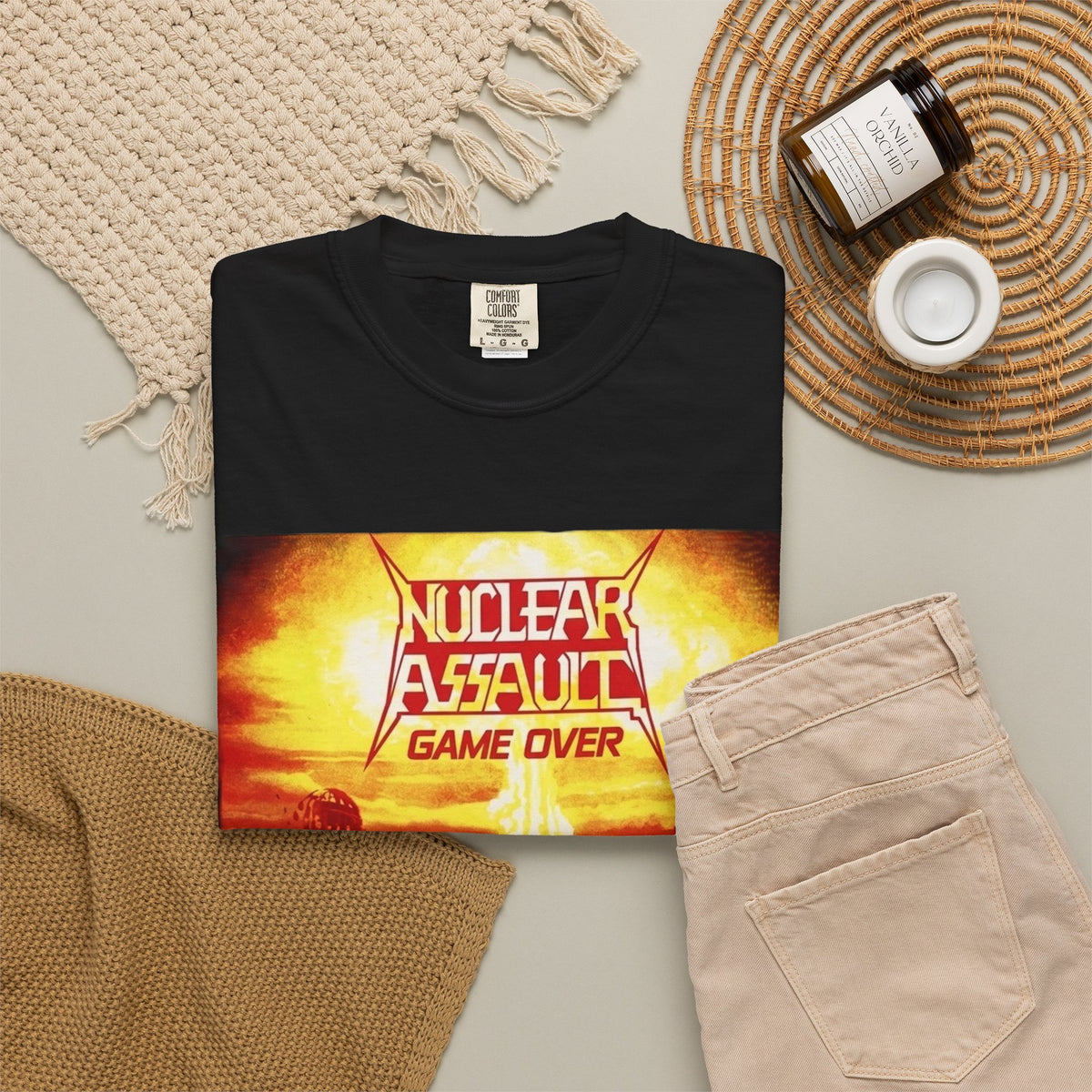 Nuclear Assault Game Over Album Art T-shirt | Thrash Metal Band Tee