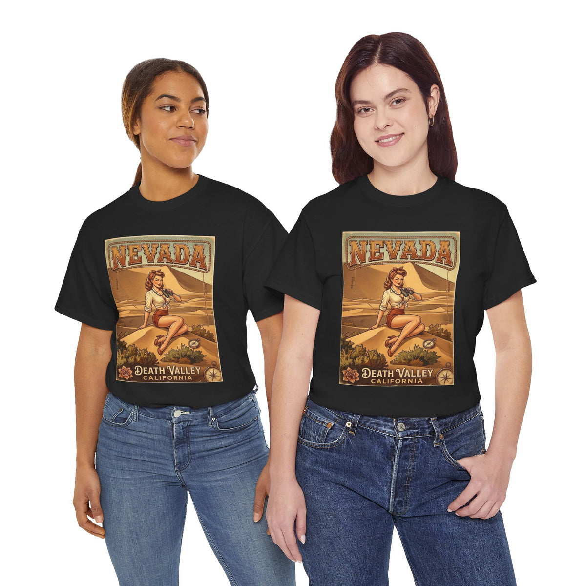 Death Valley California Nevada Pinup Poster Tee | Death Valley California Vintage Travel