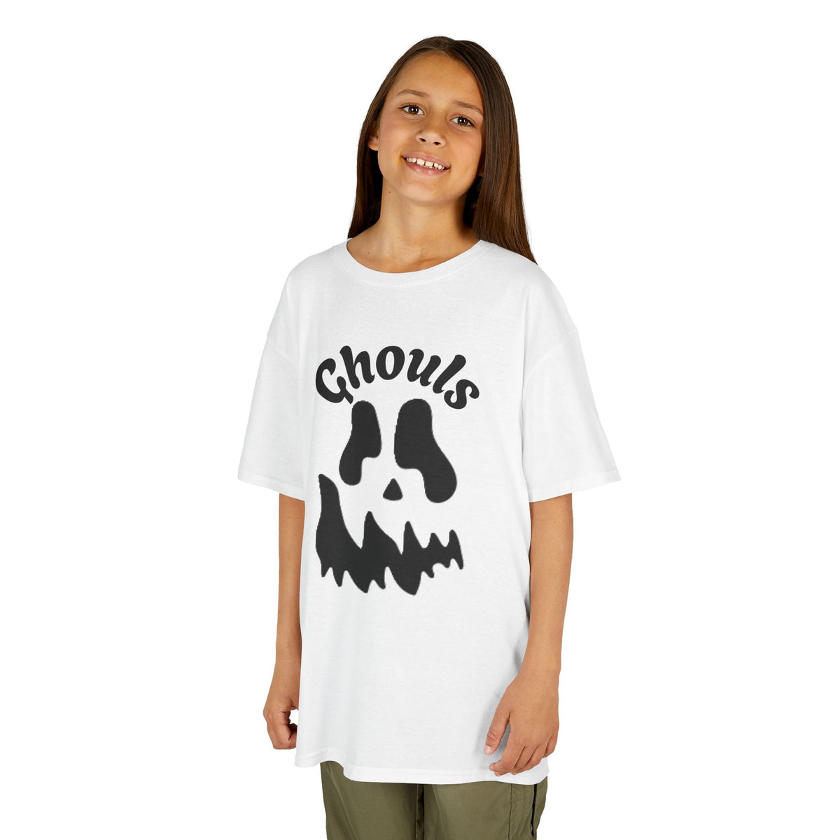 Ghouls Skull Kids Tee | Halloween Spooky Pumpkin Face