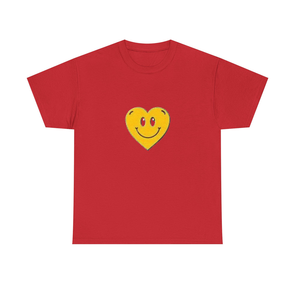 Yellow Smiley Heart Tee | Cute Happy Face Shirt, Retro Emojis