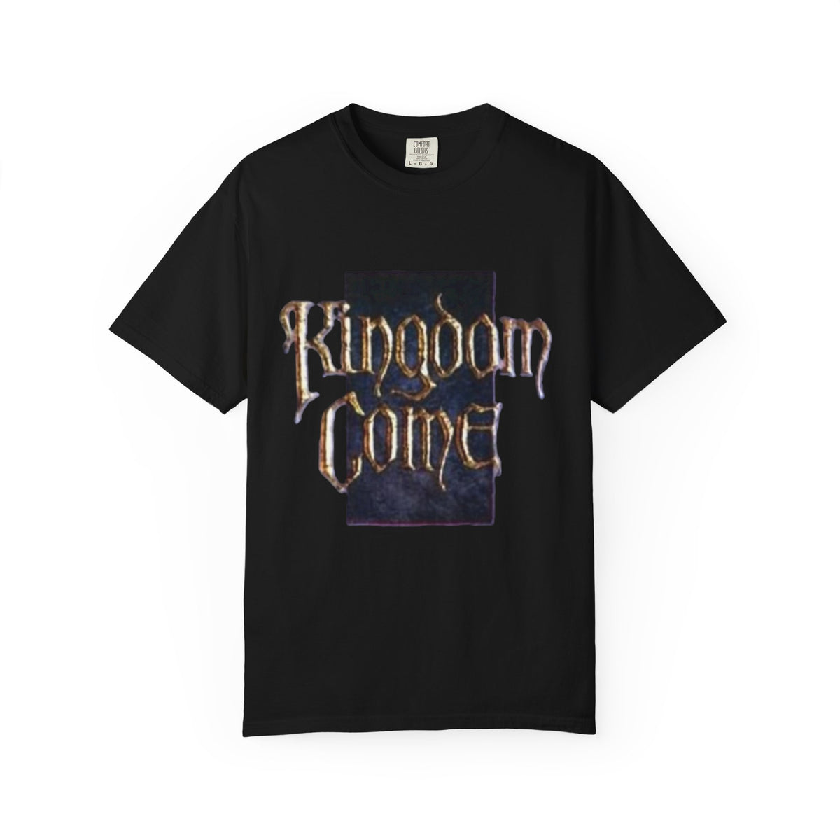 T-shirt logo en calligraphie gothique Kingdom Come | T-shirt de groupe de Hard Rock & Heavy Metal