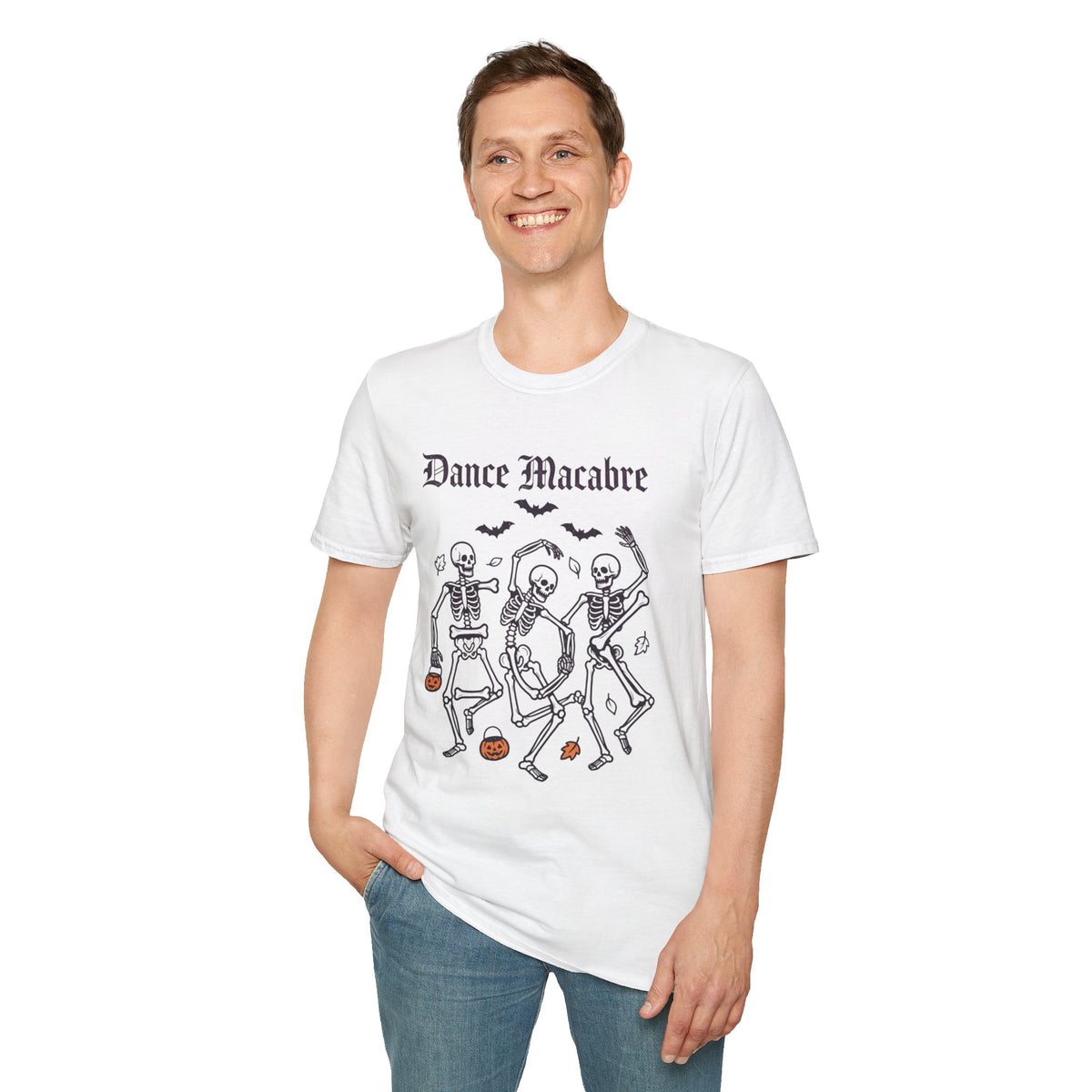 Dance Macabre skeletons T-Shirt | Halloween death dance skulls tee