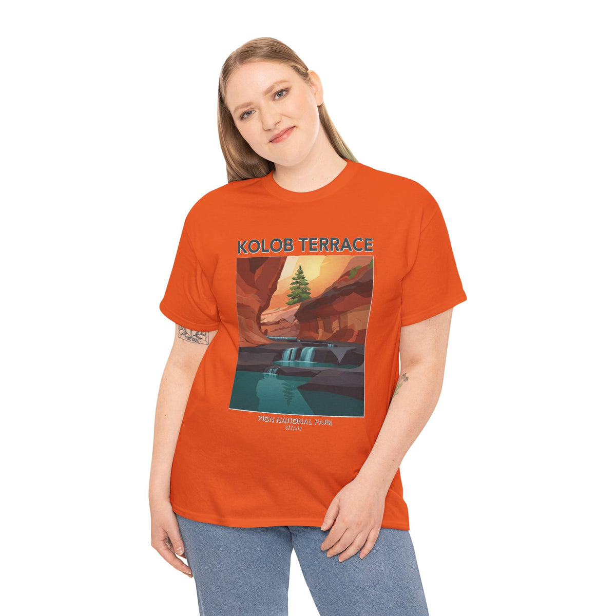 Camiseta de póster del Parque Nacional Kolob Terrace | Camiseta con paisaje del Cañón de Zion