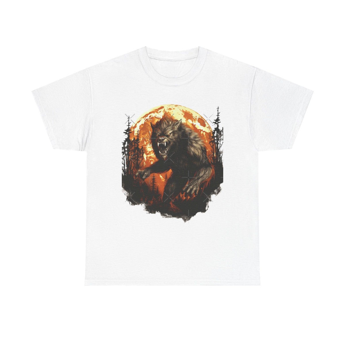 Howling Werewolf T-Shirt | Full Moon Horror Forest Tee