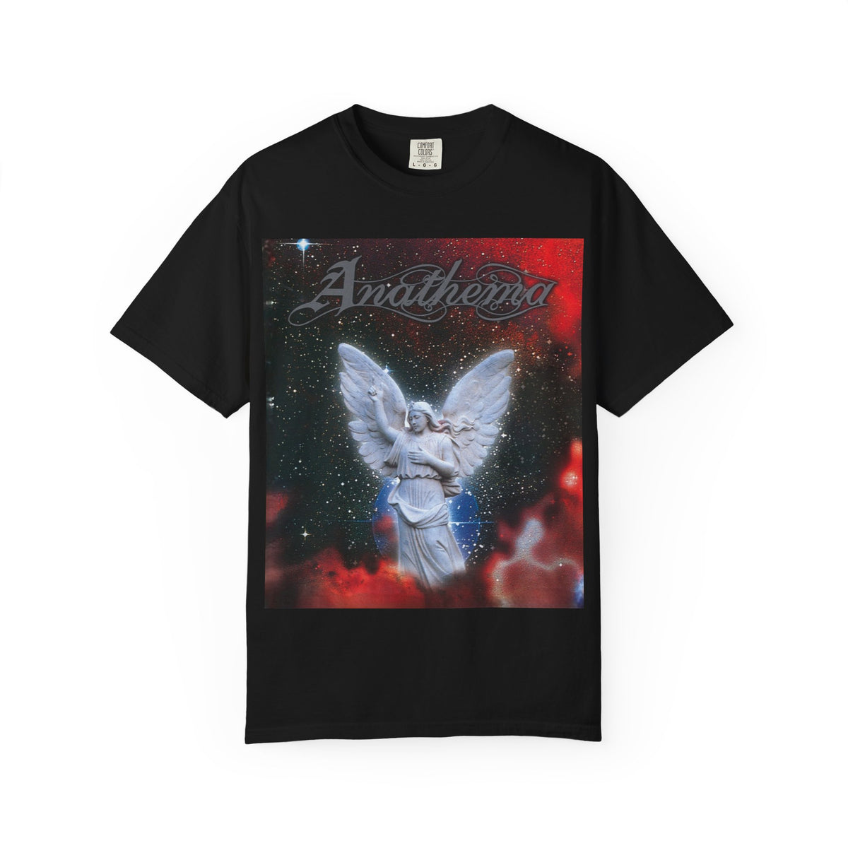 T-shirt graphique Anathema Angel | Design cosmique de statue d'ange