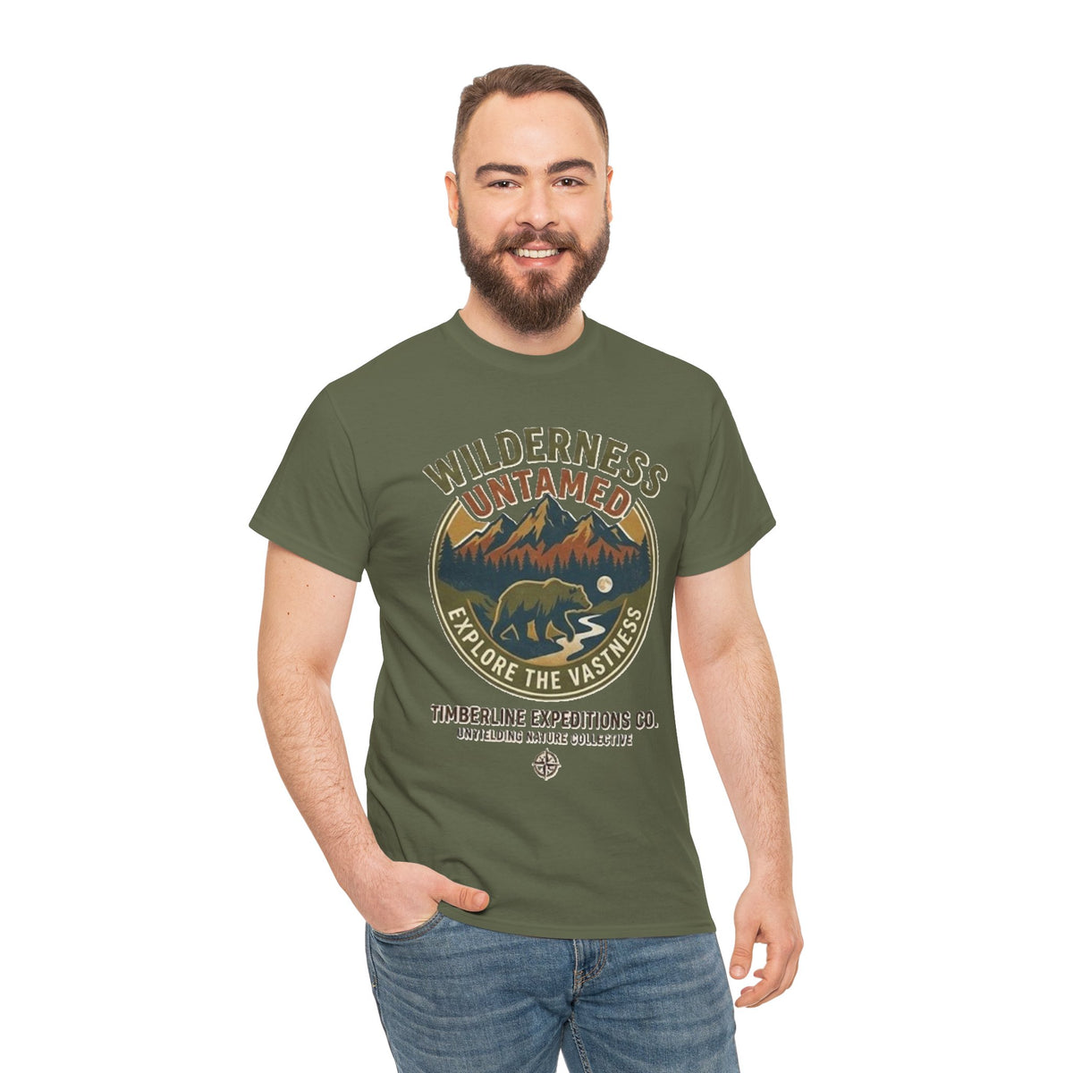 Wilderness Untamed Mountain Bear Graphic T-Shirt