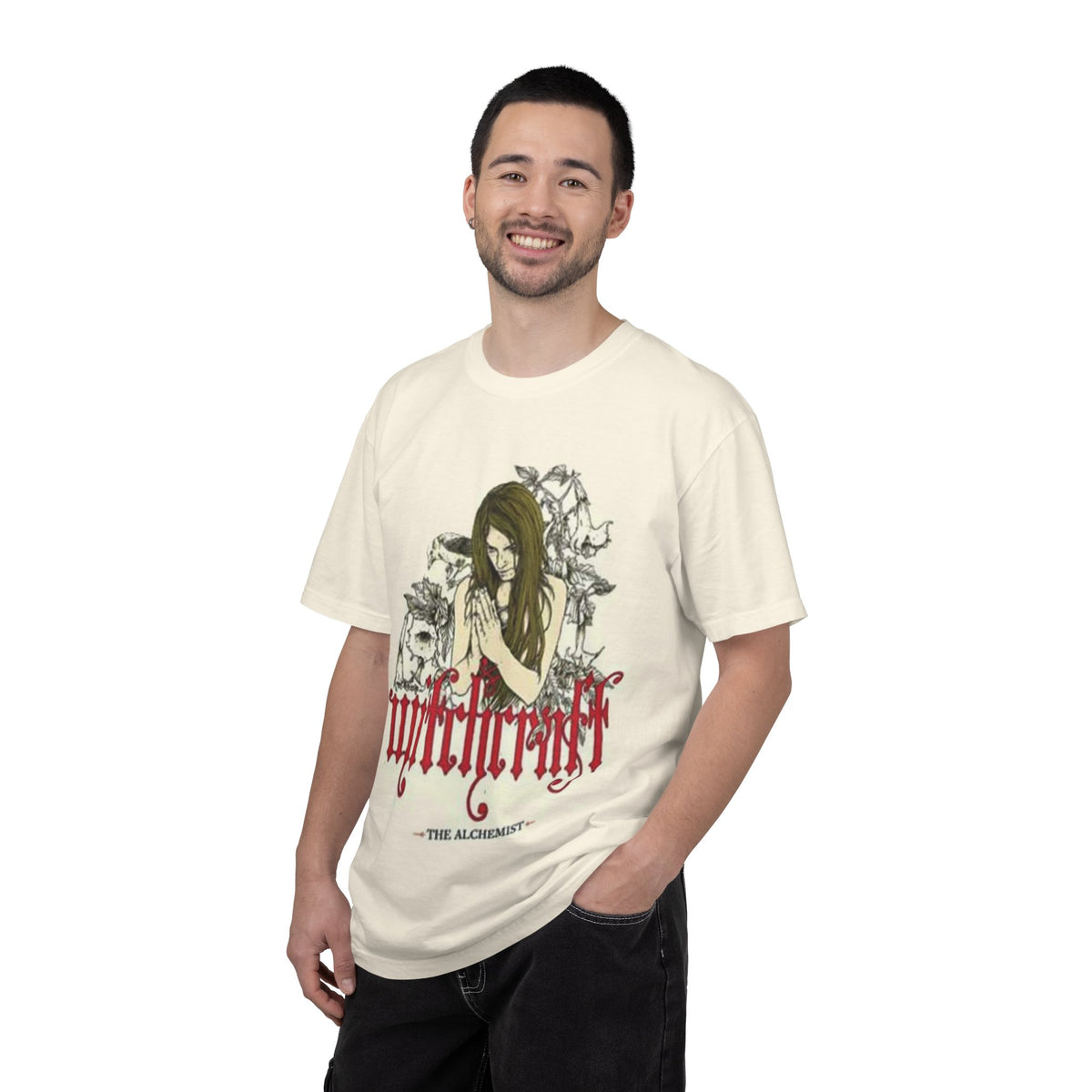 Witchcraft Alchemist Illustration T-shirt | Gothic Woman Graphic Tee