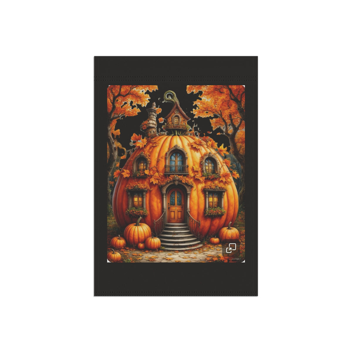 Pumpkin House Garden Banner | Fall Halloween Yard Flag