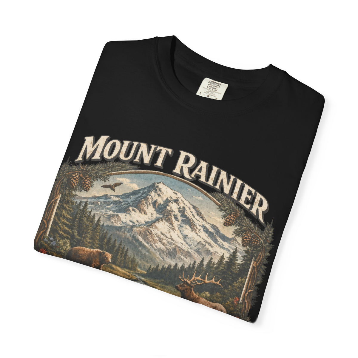 Camiseta del Monte Rainier, playera Comfort Colors de la naturaleza de Washington