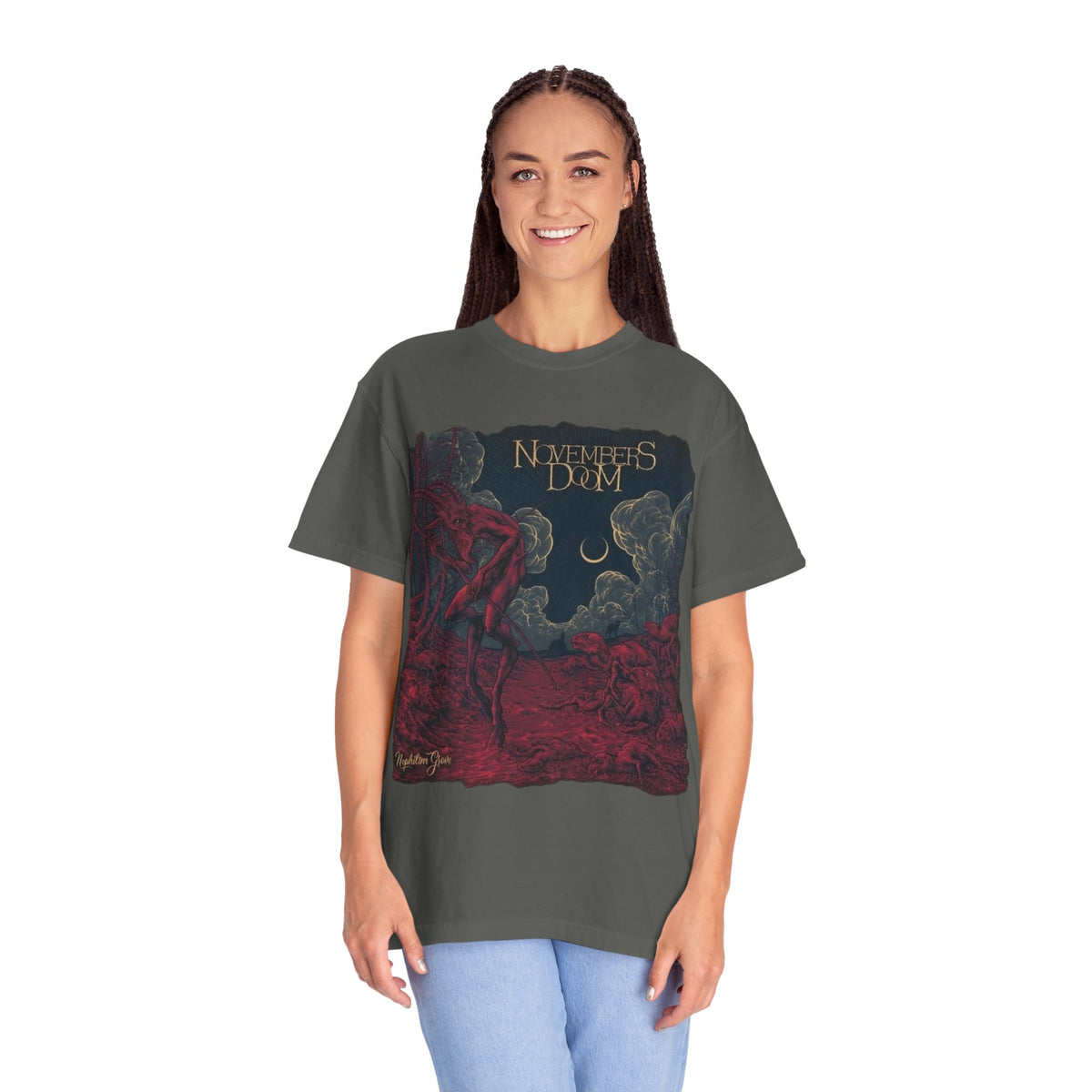 Camiseta con la portada del álbum Nephilim Grove de Novembers Doom / Camiseta de banda de Gothic Doom Metal