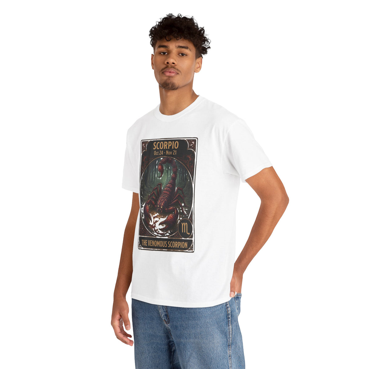 T-shirt Scorpion venimeux | Tee-shirt astrologique du signe du zodiaque pour Halloween