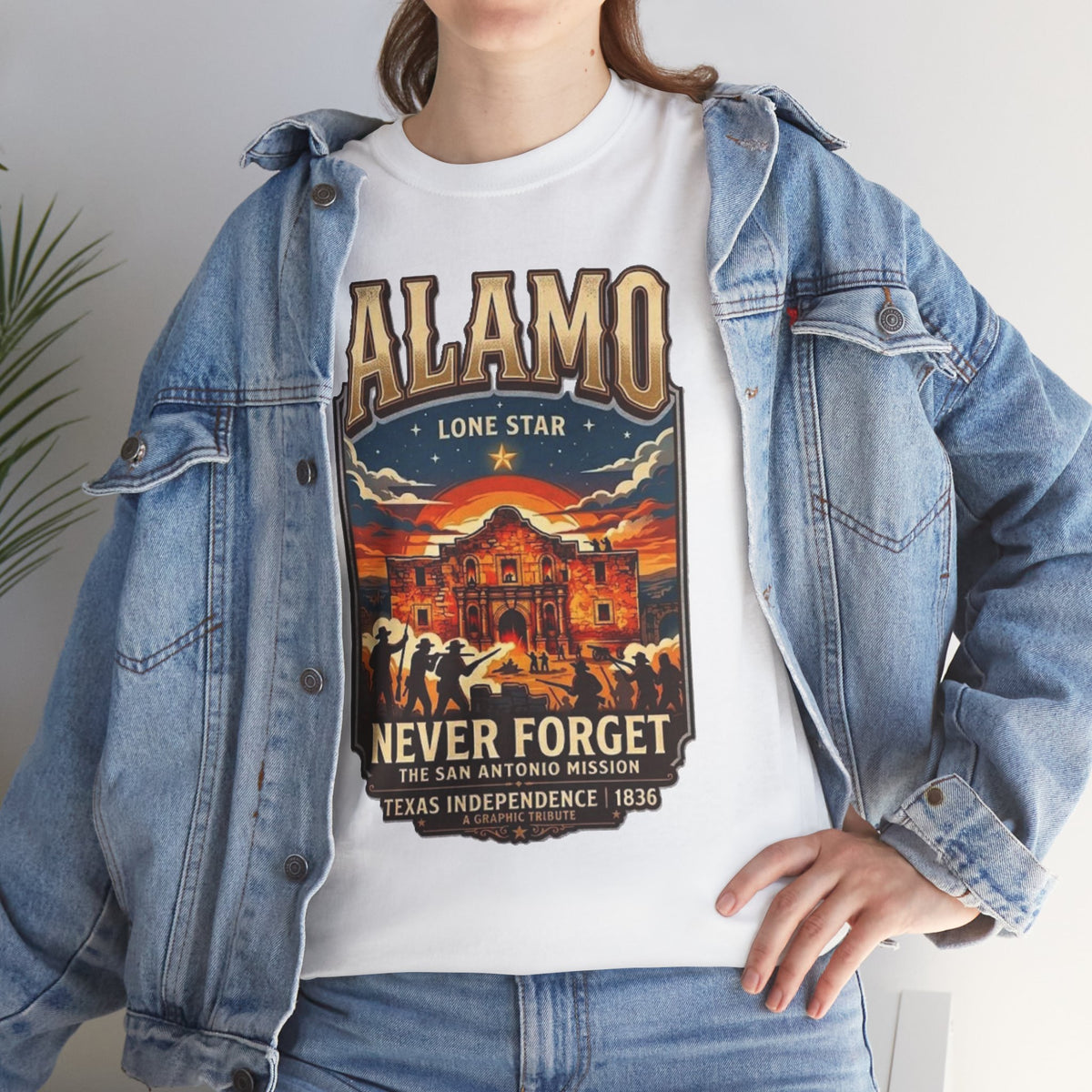 T-shirt Alamo Never Forget Texas Independence 1836