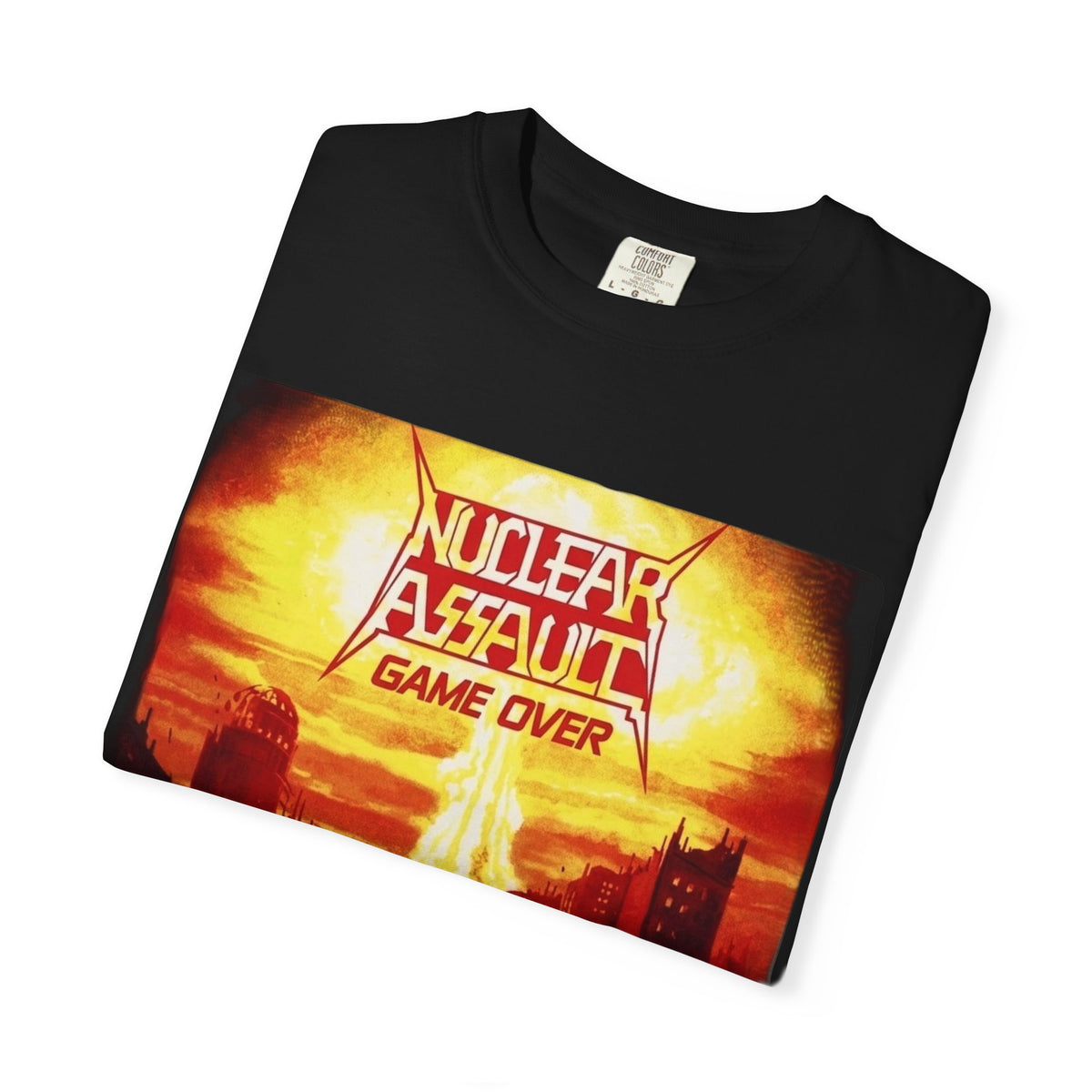 Nuclear Assault Game Over Album Art T-shirt | Thrash Metal Band Tee