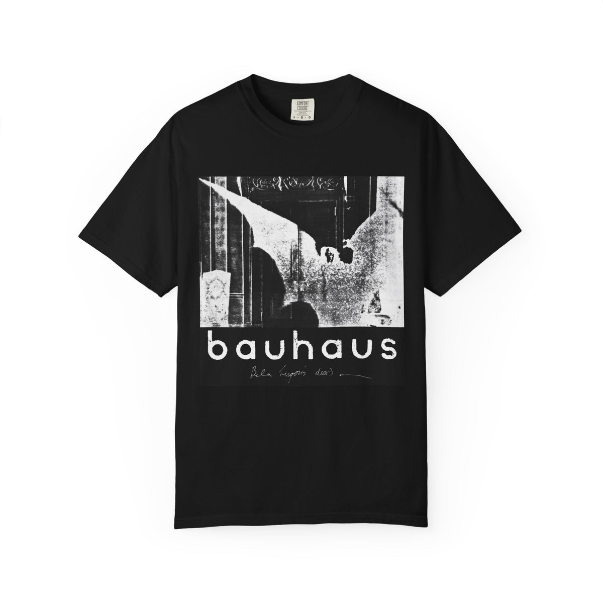 Camiseta gráfica del murciélago de Bauhaus | Camiseta con arte de banda gótica