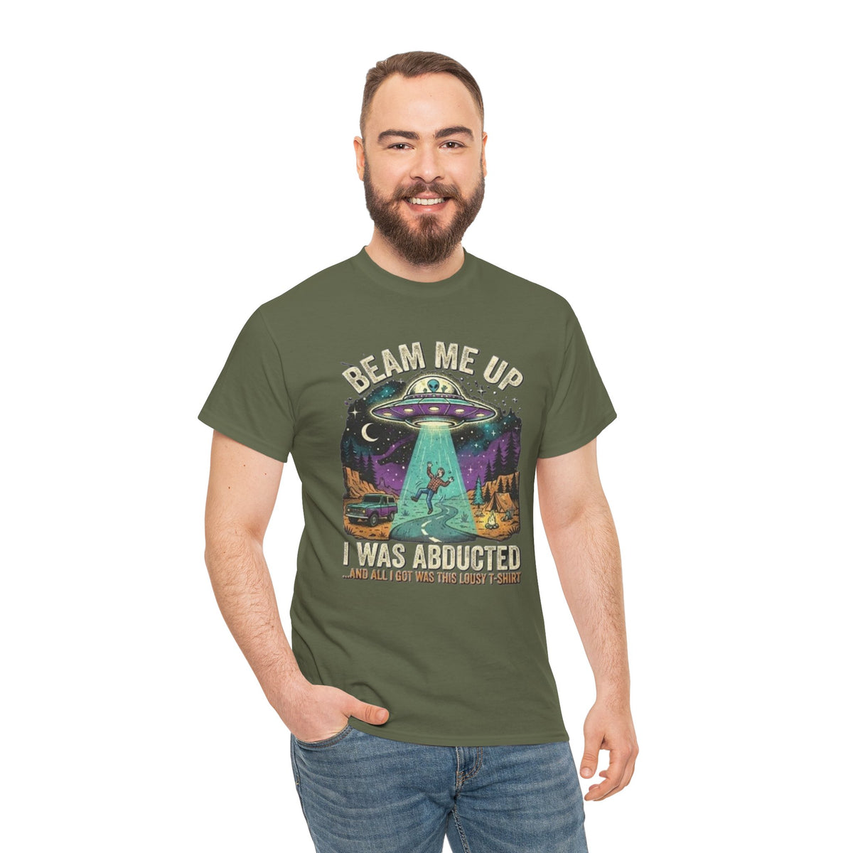 Beam Me Up Alien Abduction Tee | Retro UFO, Space Humor