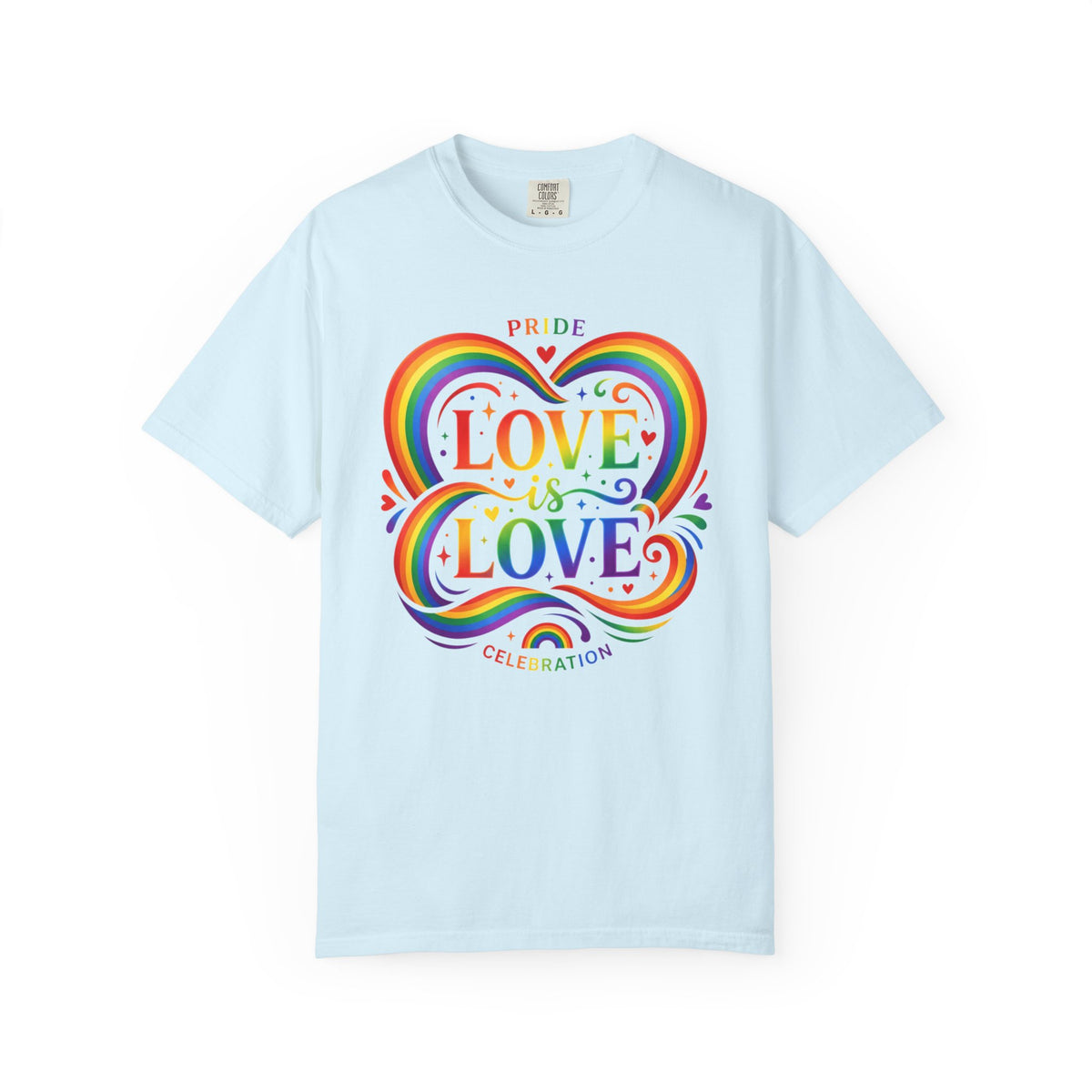 T-shirt Cœur Pride Love is Love | Célébration arc-en-ciel