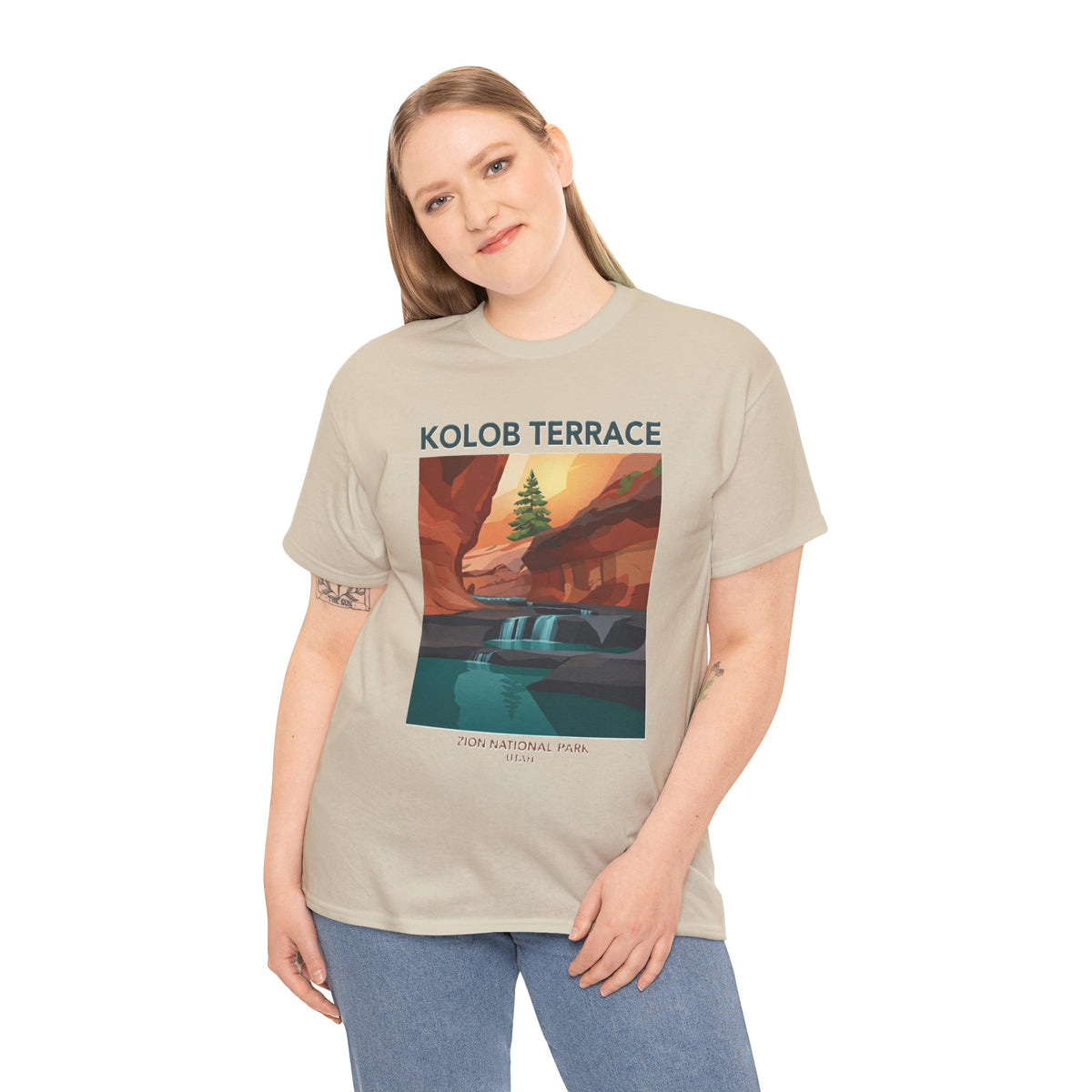Camiseta de póster del Parque Nacional Kolob Terrace | Camiseta con paisaje del Cañón de Zion