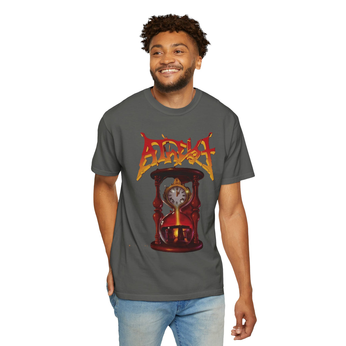 Camiseta con el arte del álbum Piece of Time de Atheist | Camiseta gráfica de death metal de Florida con motivo de reloj