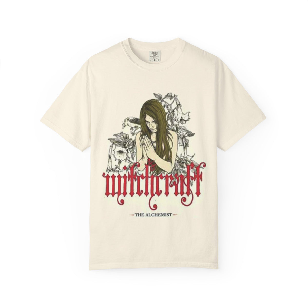 Witchcraft Alchemist Illustration T-shirt | Gothic Woman Graphic Tee