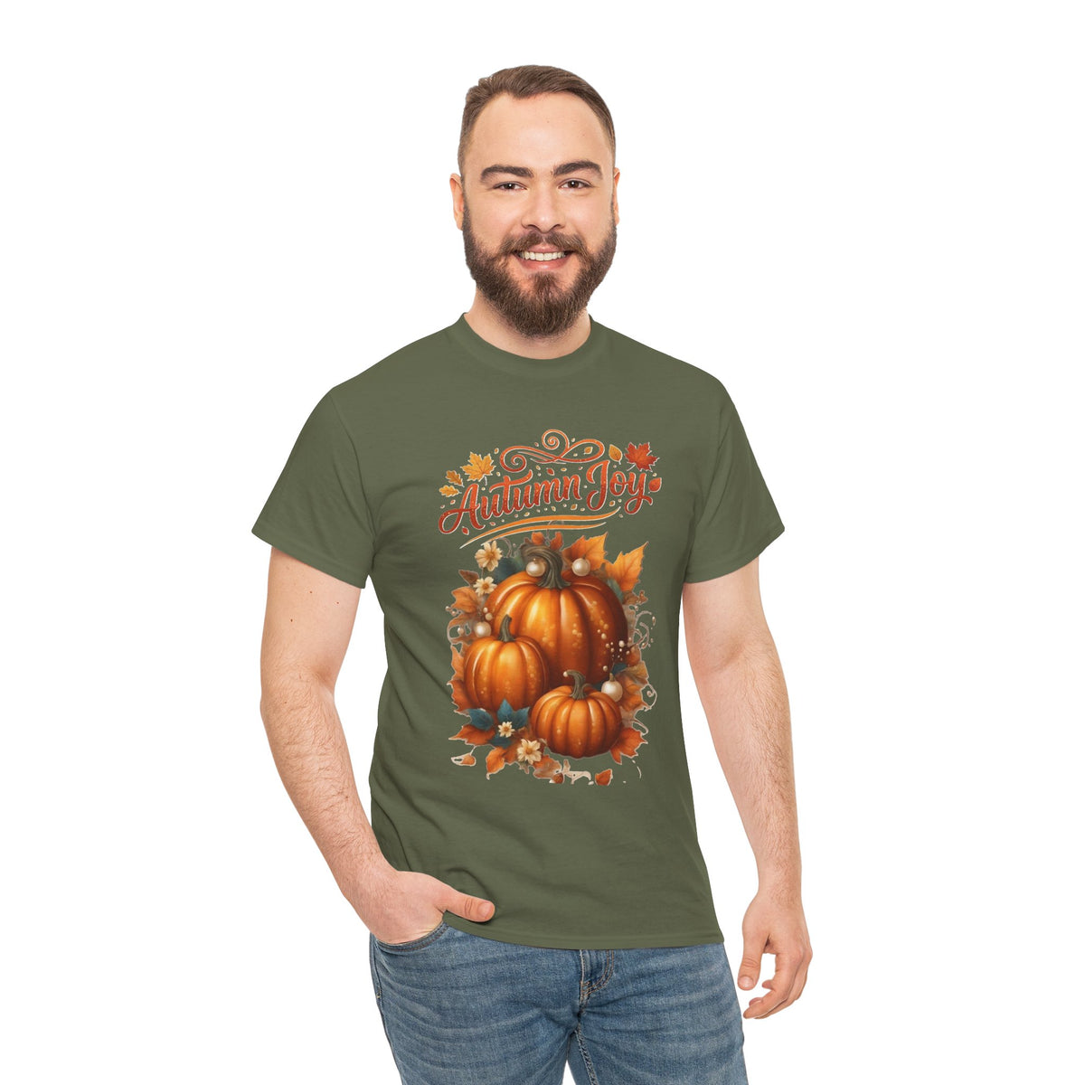 Autumn Joy Pumpkins T-Shirt | Fall Pumpkin Illustration