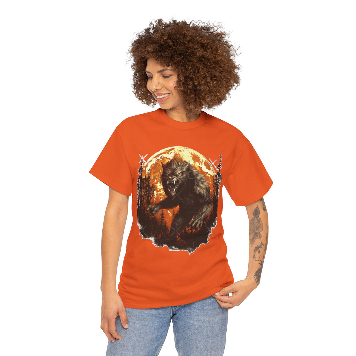 Howling Werewolf T-Shirt | Full Moon Horror Forest Tee