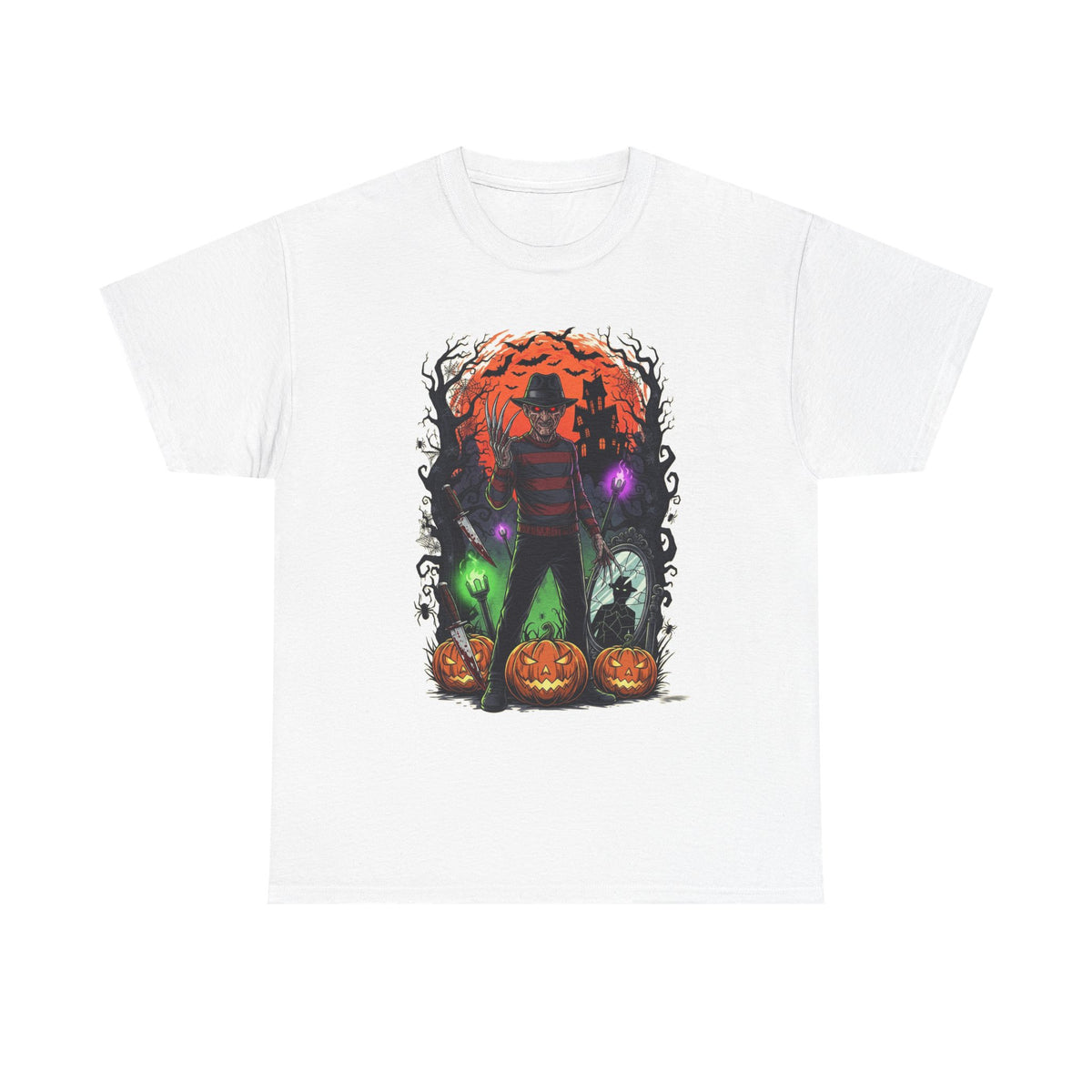 Camiseta de pesadilla de calabaza de Freddy Krueger | Camiseta de terror de Halloween