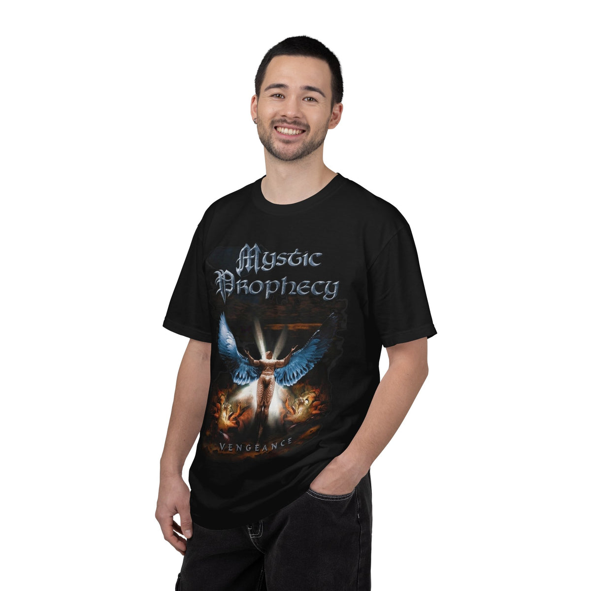 Mystic Prophecy Vengeance Eagle Artwork T-Shirt / German Heavy Metal Band Tee