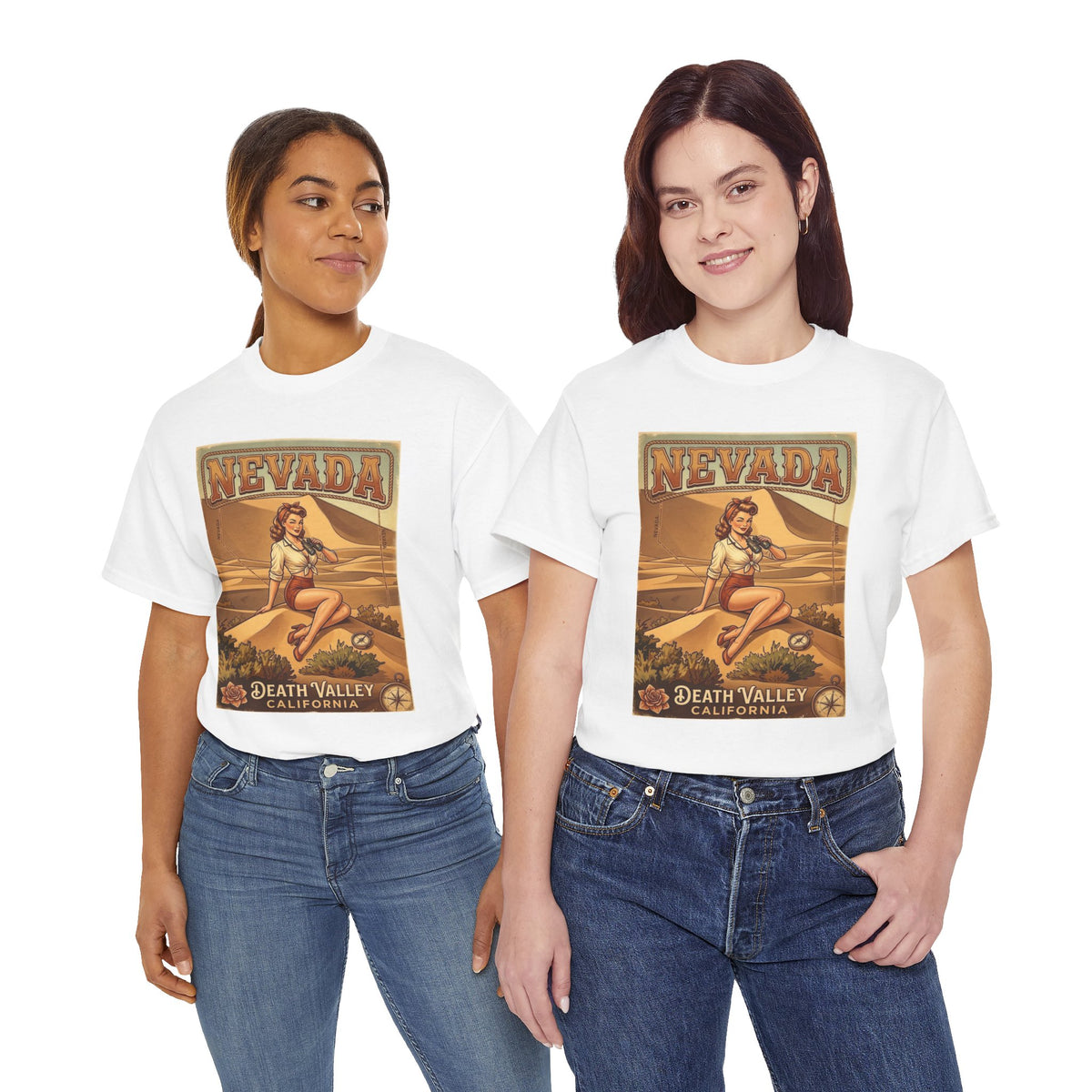 Death Valley California Nevada Pinup Poster Tee | Death Valley California Vintage Travel