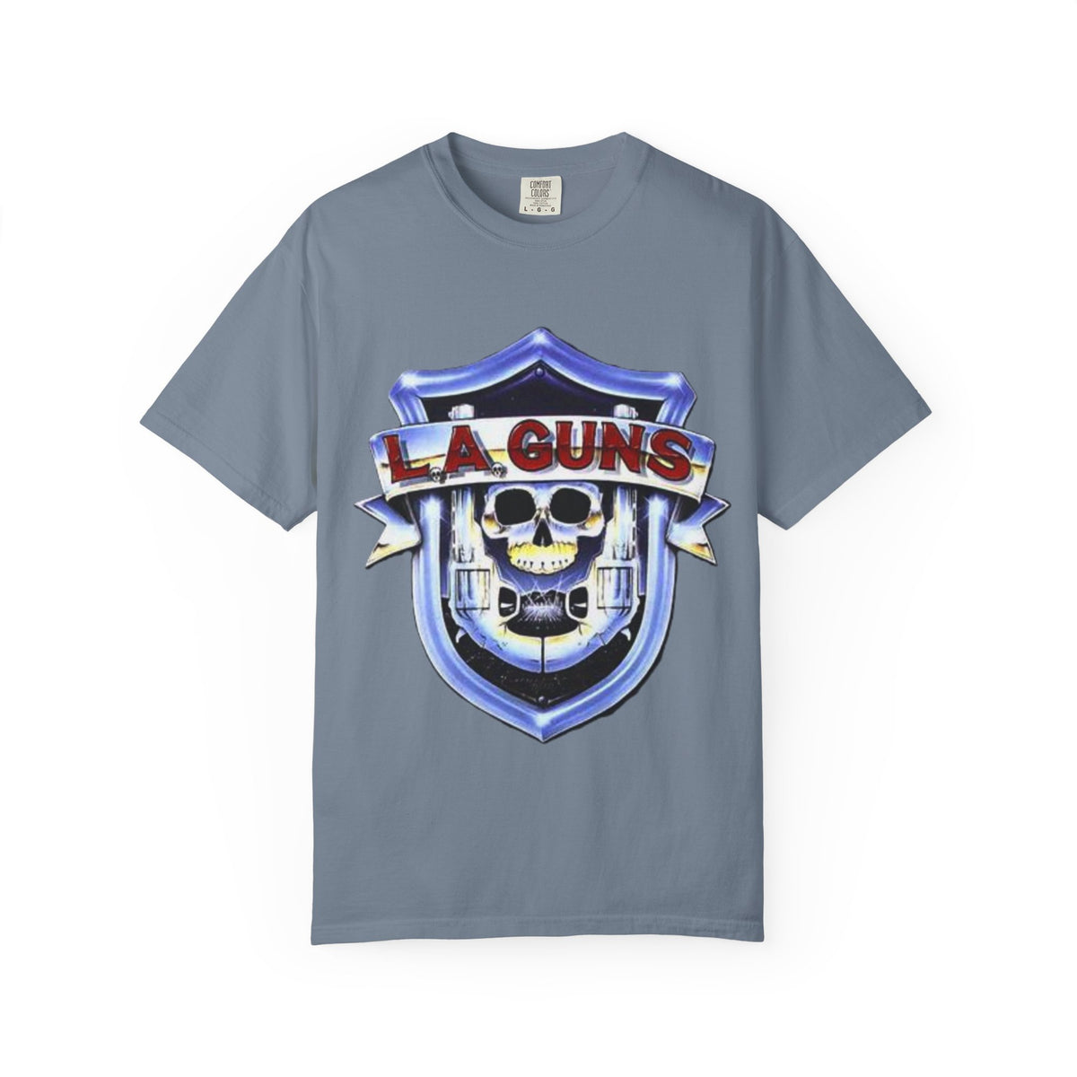 L.A Guns Skull Shield T-shirt | Hard Rock Band Logo Tee