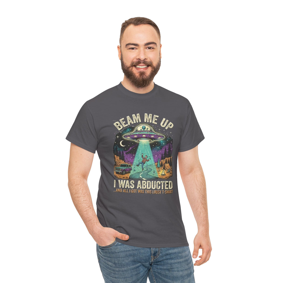 Beam Me Up Alien Abduction Tee | Retro UFO, Space Humor
