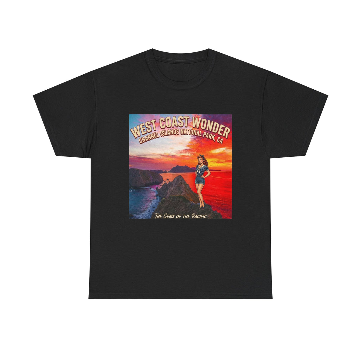 Channel Islands National Park California graphic tee | California sunset vintage poster