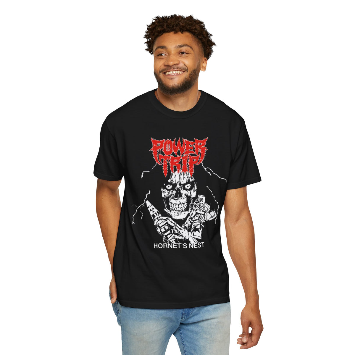 Power Trip Skull Hornets Nest T-Shirt / Thrash Metal Band Tee