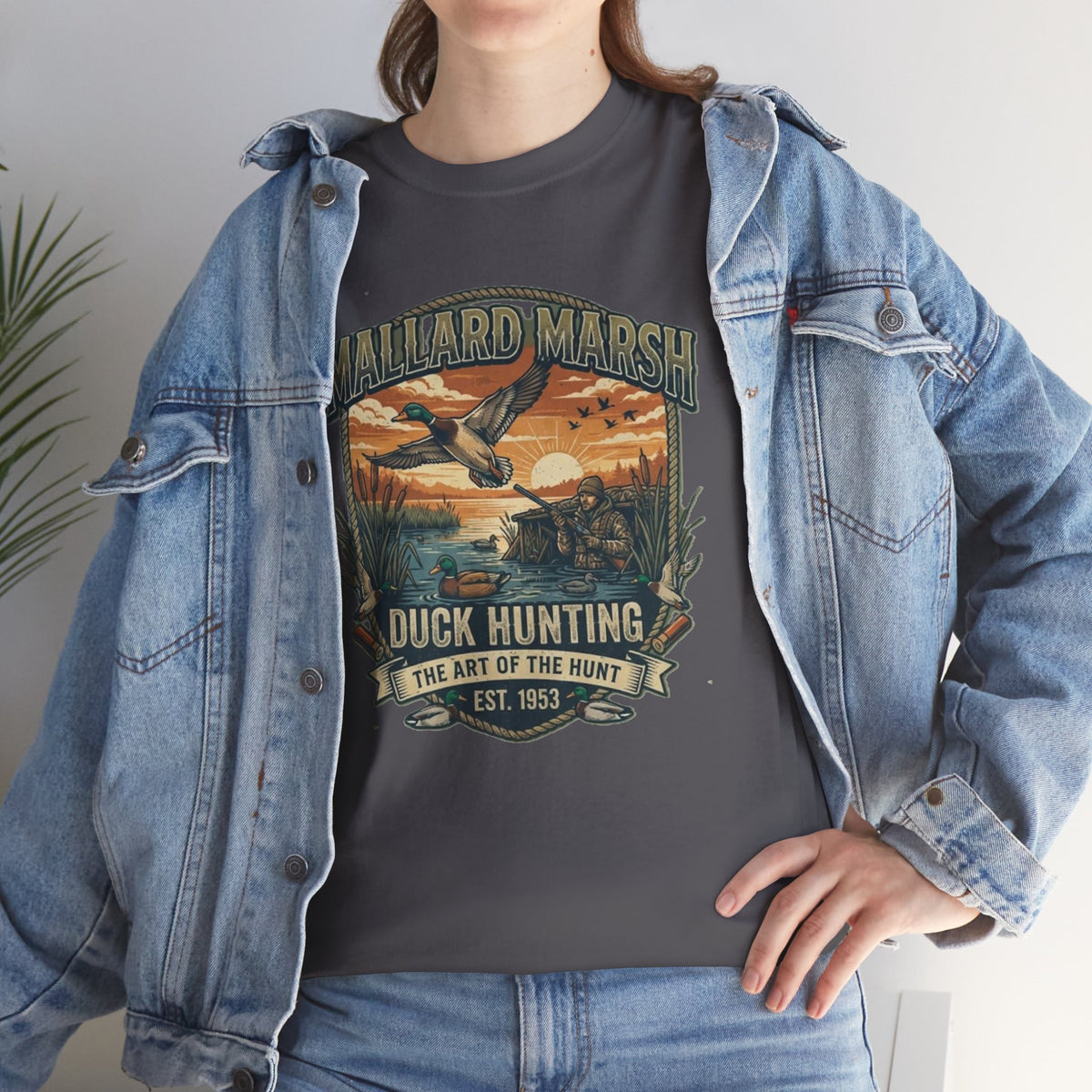 Mallard Marsh Duck Hunting Tee | Vintage Waterfowl Design