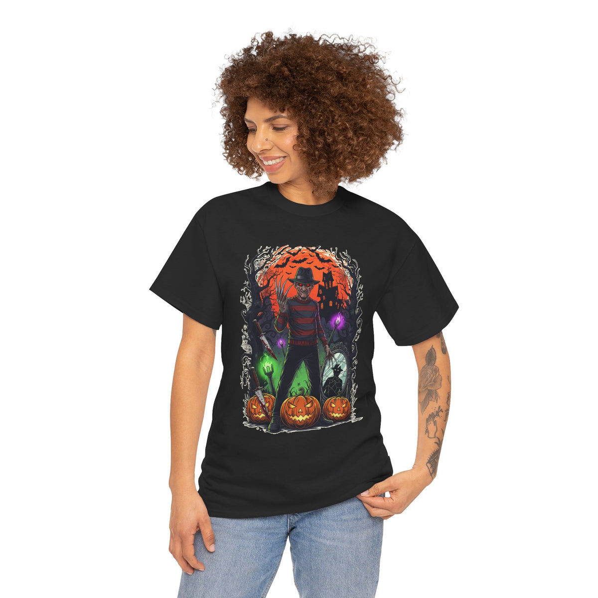 Camiseta de pesadilla de calabaza de Freddy Krueger | Camiseta de terror de Halloween