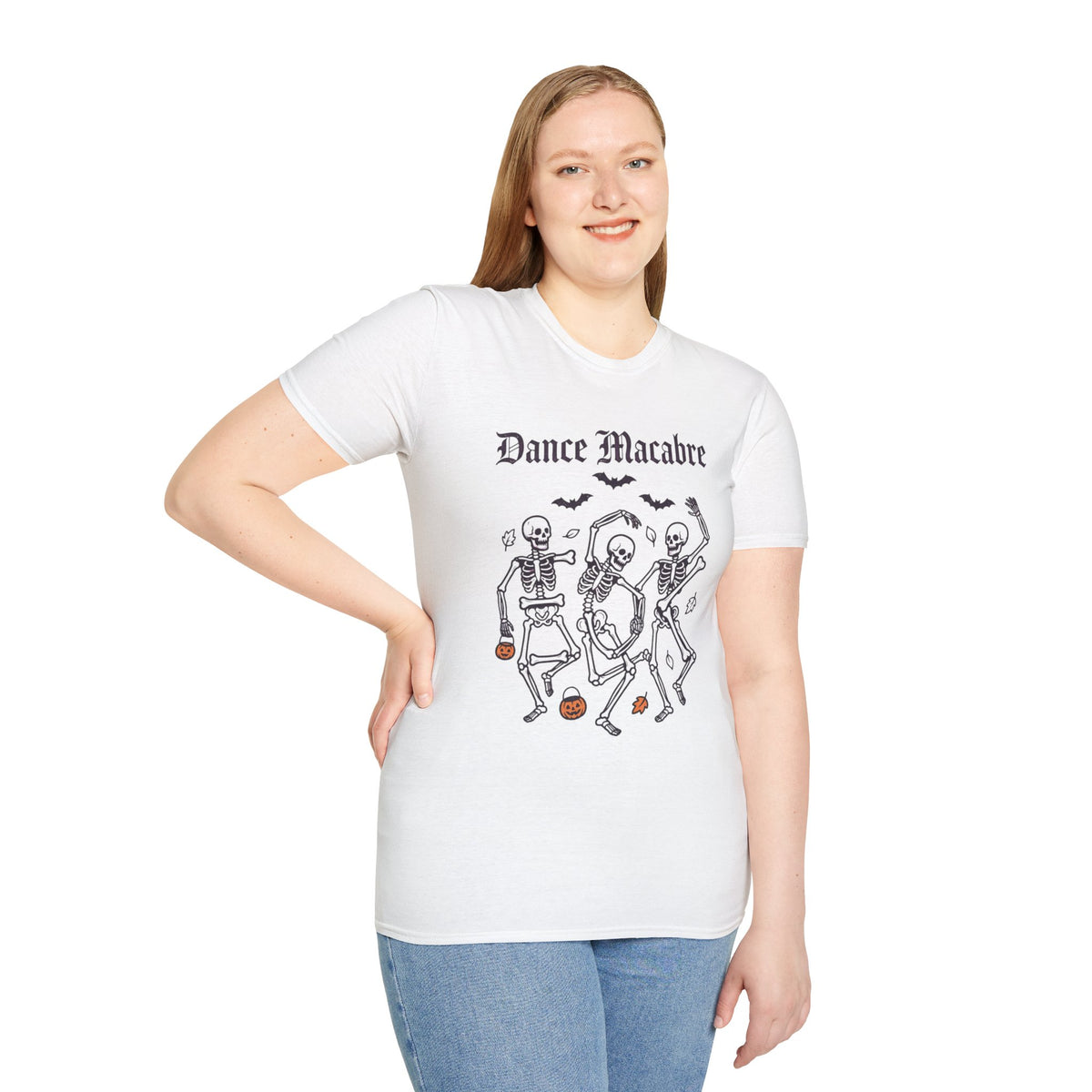 T-shirt Danse Macabre squelettes | Haut Halloween danse de la mort crânes