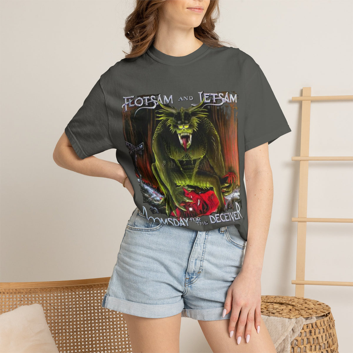 Flotsam & Jetsam Doomsday For the Deceiver Album Artwork T-Shirt | Thrash Metal Band Art Tee