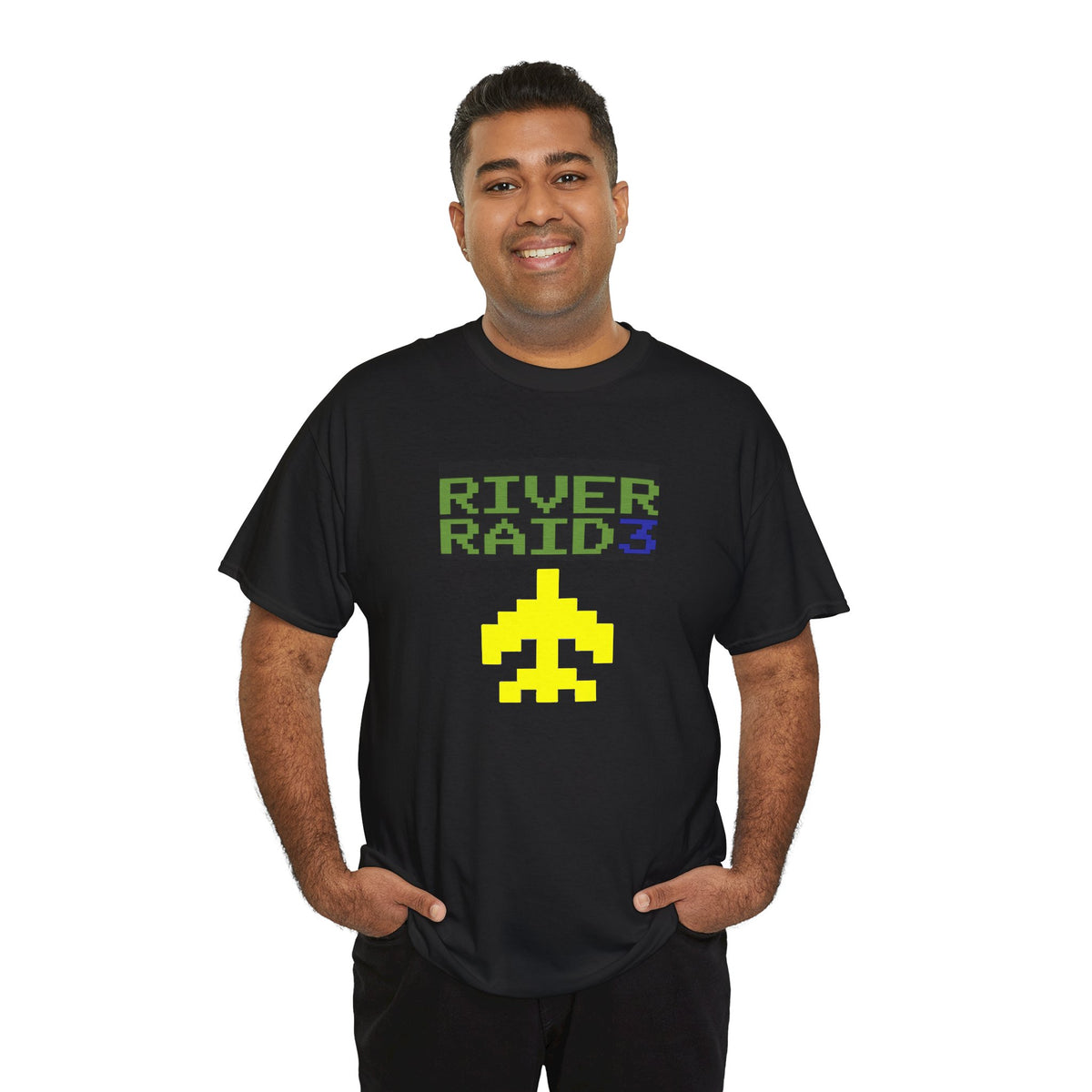 River Raid 3 pixel plane Tee | retro arcade gaming shirt