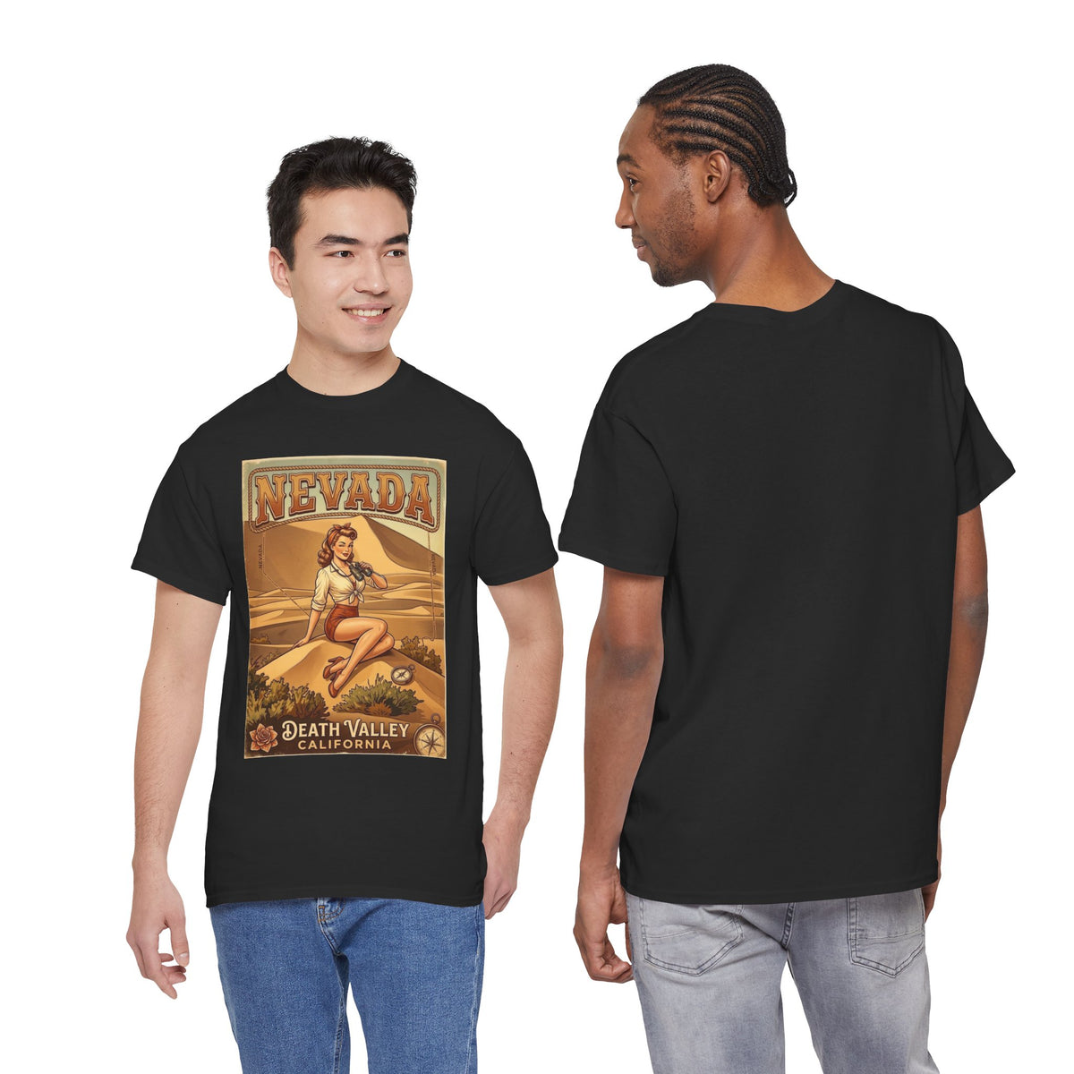 Death Valley California Nevada Pinup Poster Tee | Death Valley California Vintage Travel