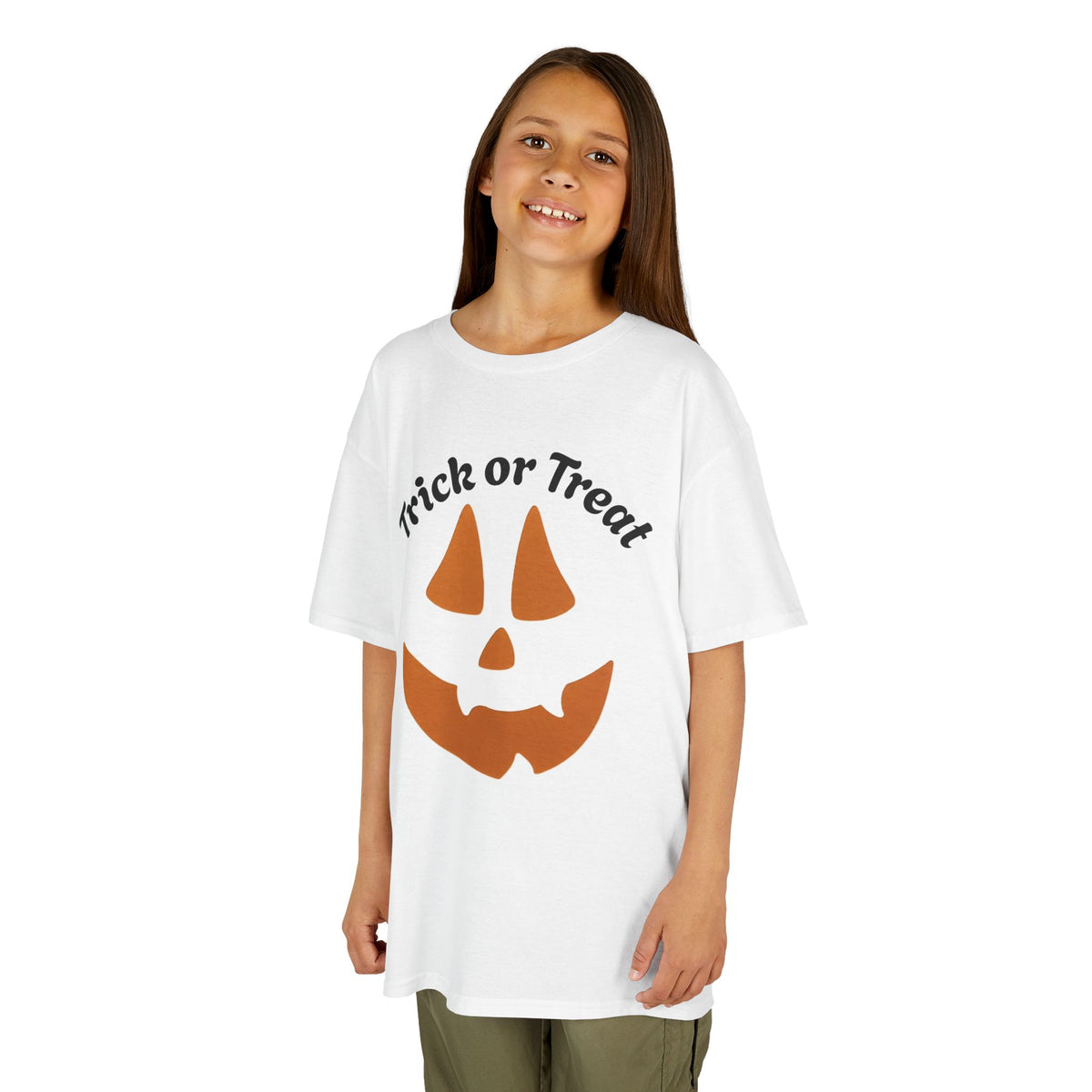 Trick or Treat Jack-o'-Lantern Kids Tee | Halloween Pumpkin Face